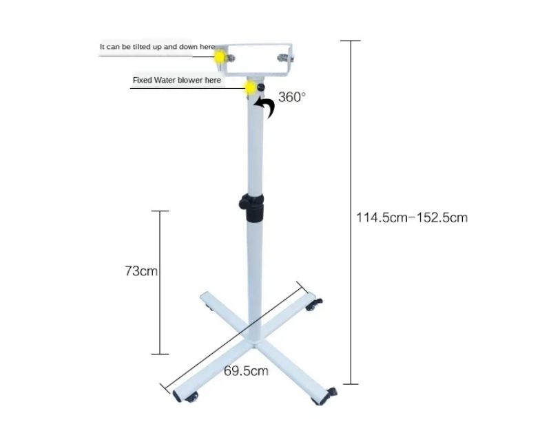 Cats Products Vertical Dog Hair Dryers Stand Pet Grooming Stable Racks 120-158CM with Movable Wheels Anti-scalding For BS-2400