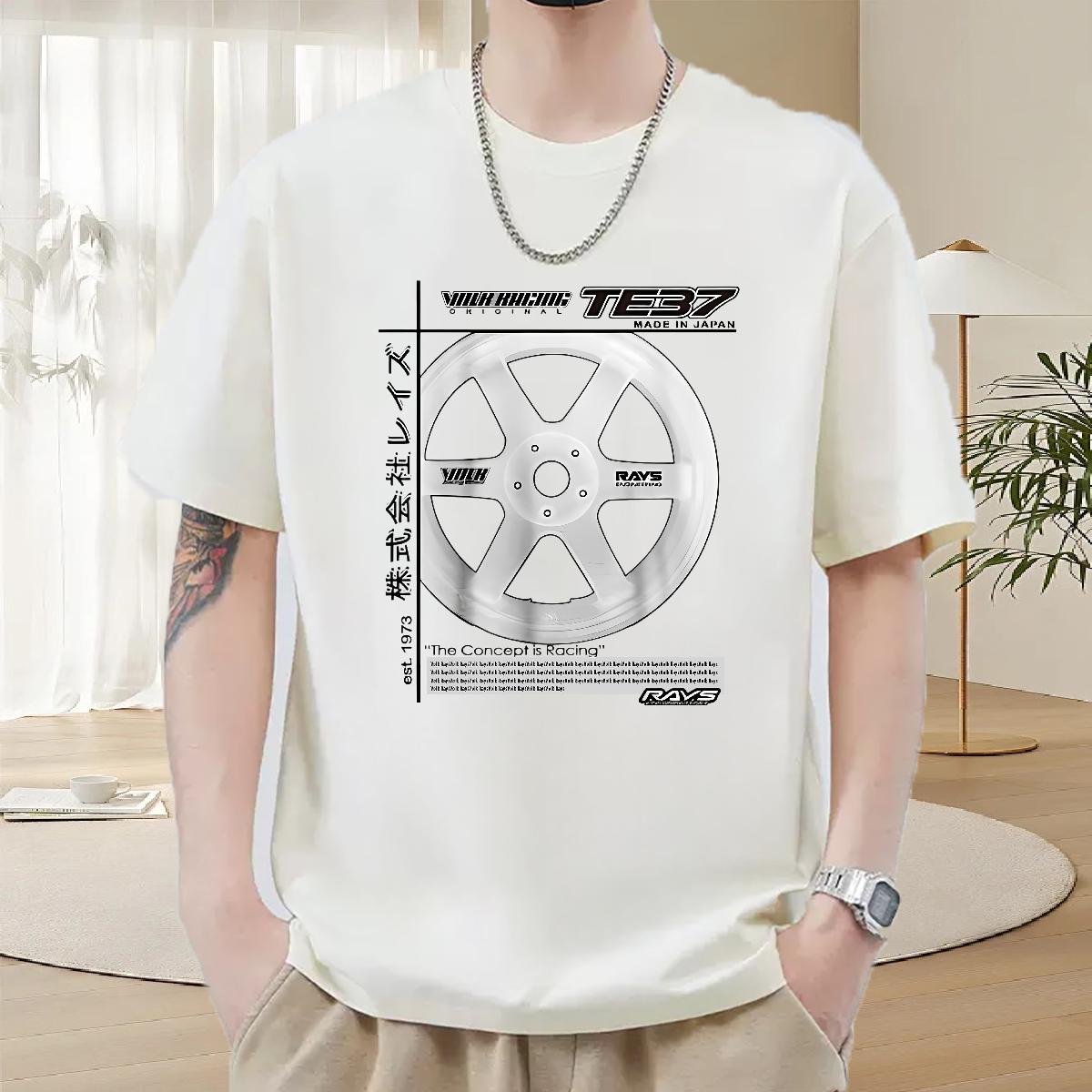 Casual New T Shirt For Man Customized Print Sport Tshirts Cotton O Neck Short Sleeves Loose