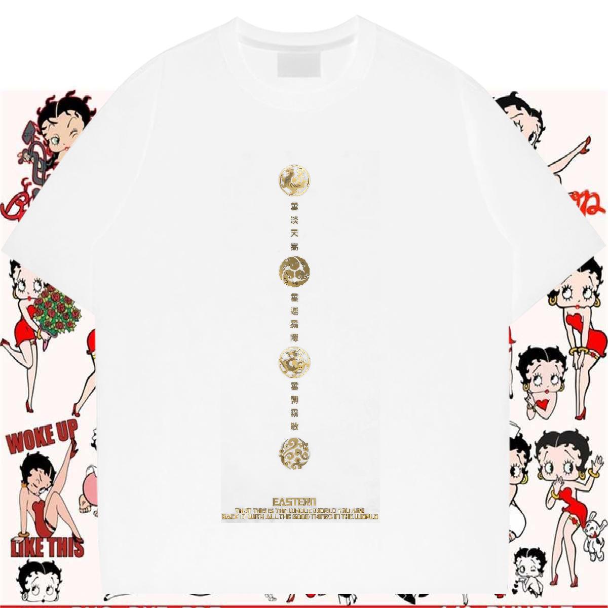 Loose Fit T shirt Outdoor Round Neck Short Sleeve Men Tees New Plus Size Cartoon Top Tees