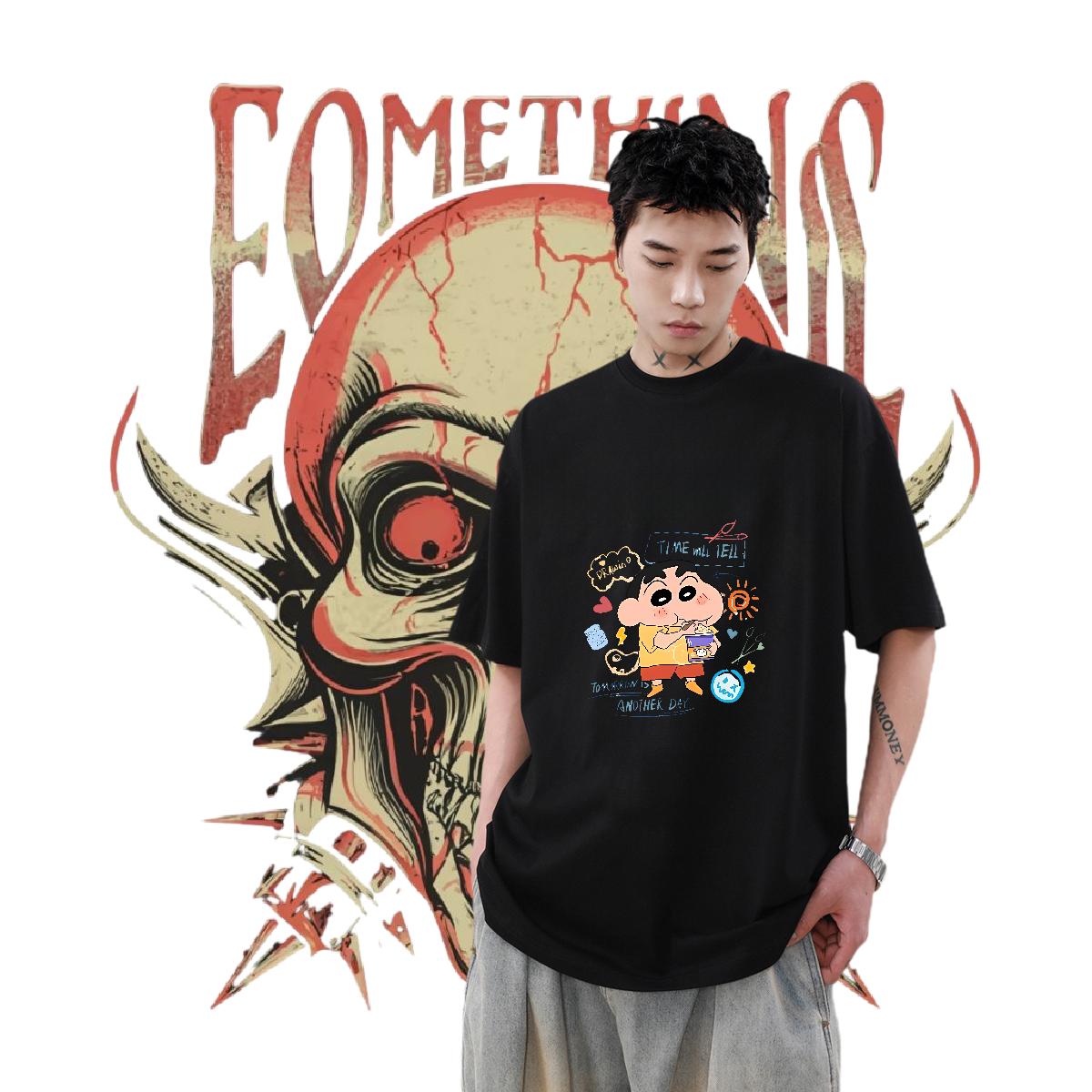 Stylist Mens T Shirts Anime Print Tshirts Spring Summer Cotton Breathable Soft Tops