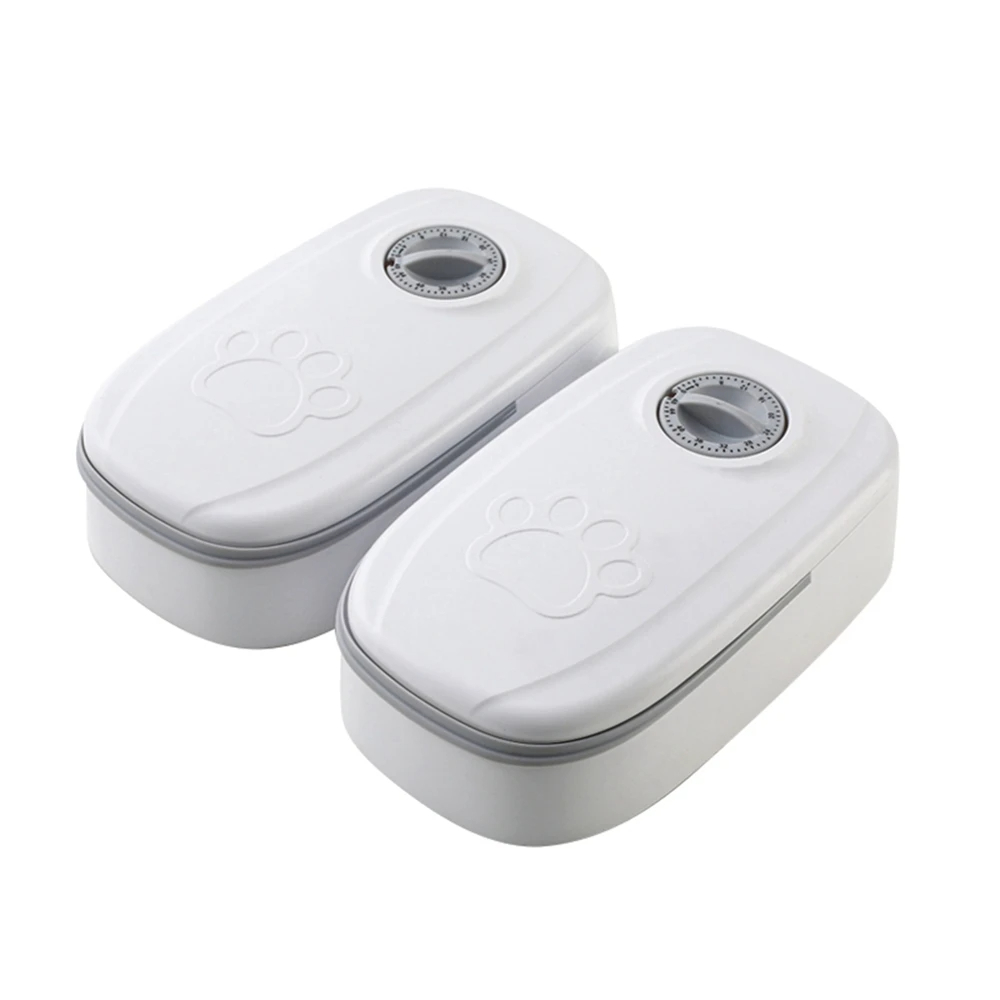 Pet Automatic Timing Feeder Large Capacity Dog Dry&Wet Food Container Electric Dog Double Dish Bowl For Cats Dogs