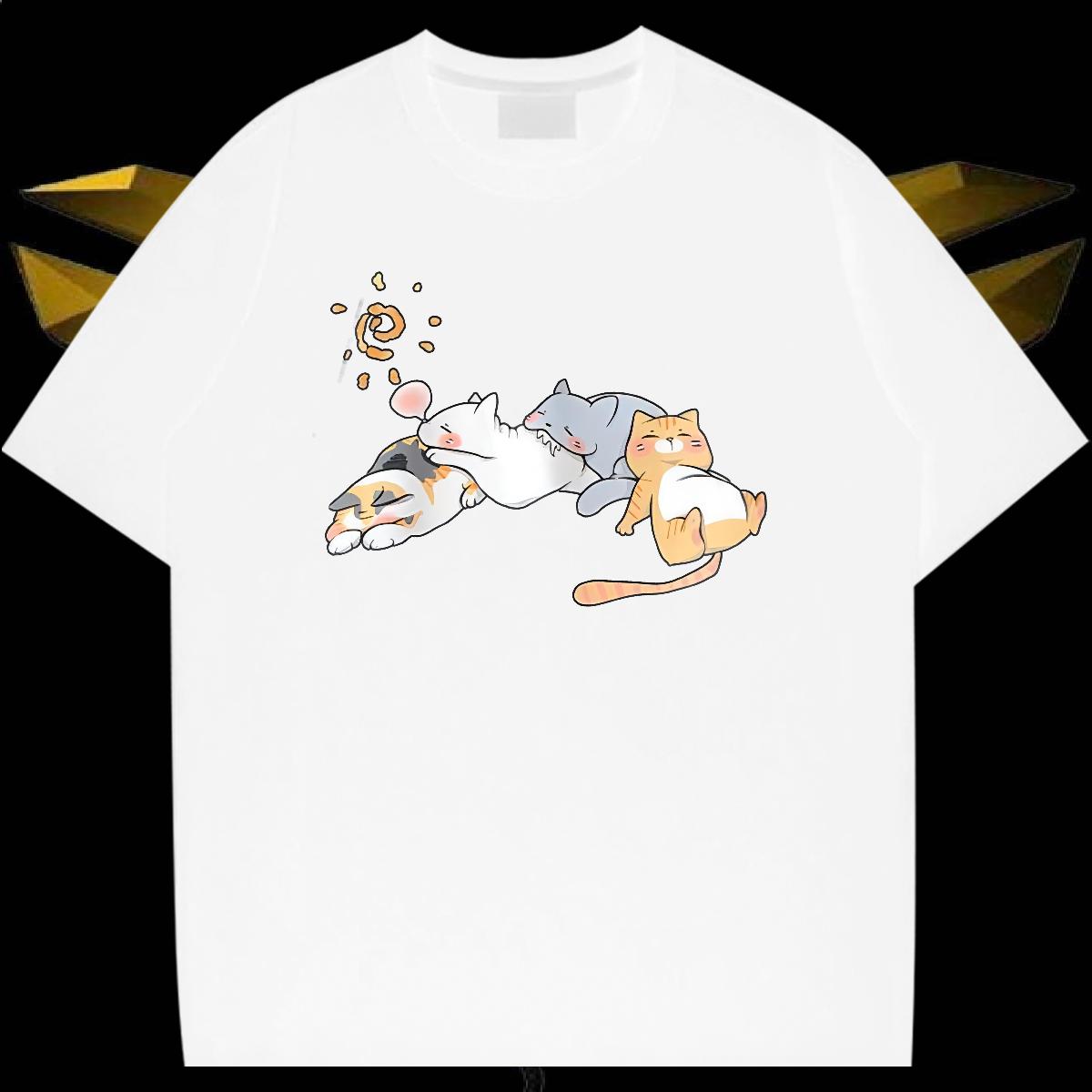 2024 Summer T-Shirts Custom Printing Tshirt for Man Woman Anime Printing Street Cotton Breathable Short Sleeve Wholesale Wear