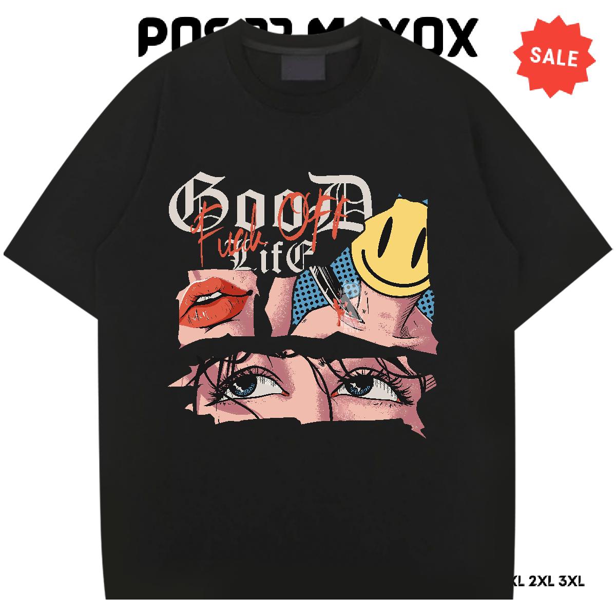 Loose Fit Men Tees Round Neck Short Sleeve Hip Hop Street T shirt Cartoon Printing S-3XL Casual New Tees Shirts