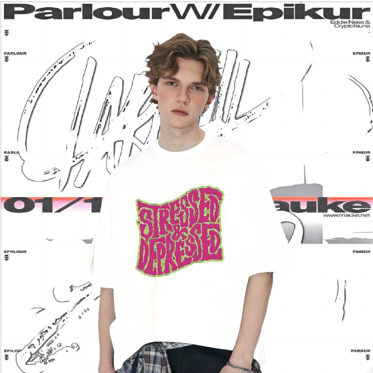 Soft Tshirts 180g Cotton Hip Hop Street T-Shirts for Men Black White New Designer Clothes