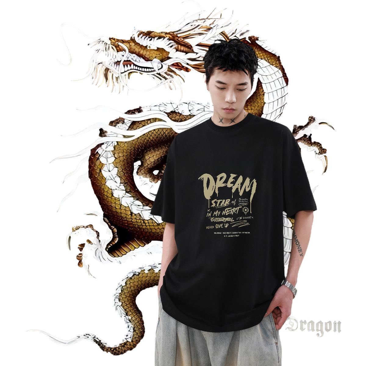 New Arrival T-Shirts Cartoon Printing S-3XL Casual Men Clothes T-Shirt Crew Neck Cotton Breathable Cool