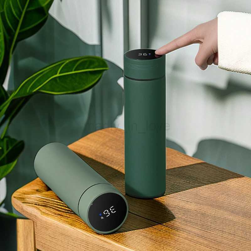 500ml Thermal Water Bottle Frosting Thermos Digital Thermal Bottle Leakproof Stainless Steel Vacuum Flasks Coffee Cup Milk MugZ240713