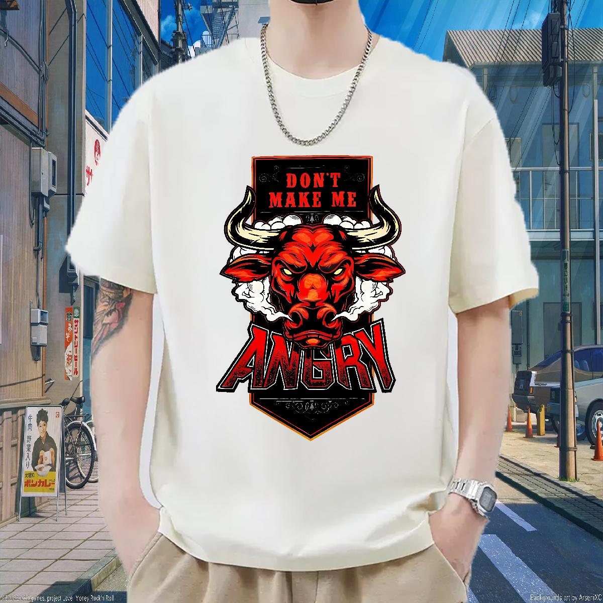 Loose Fit Men Tshirts Crew Neck Cotton Breathable Street T Shirts Men Oversized 2024 DIY Tops Tees