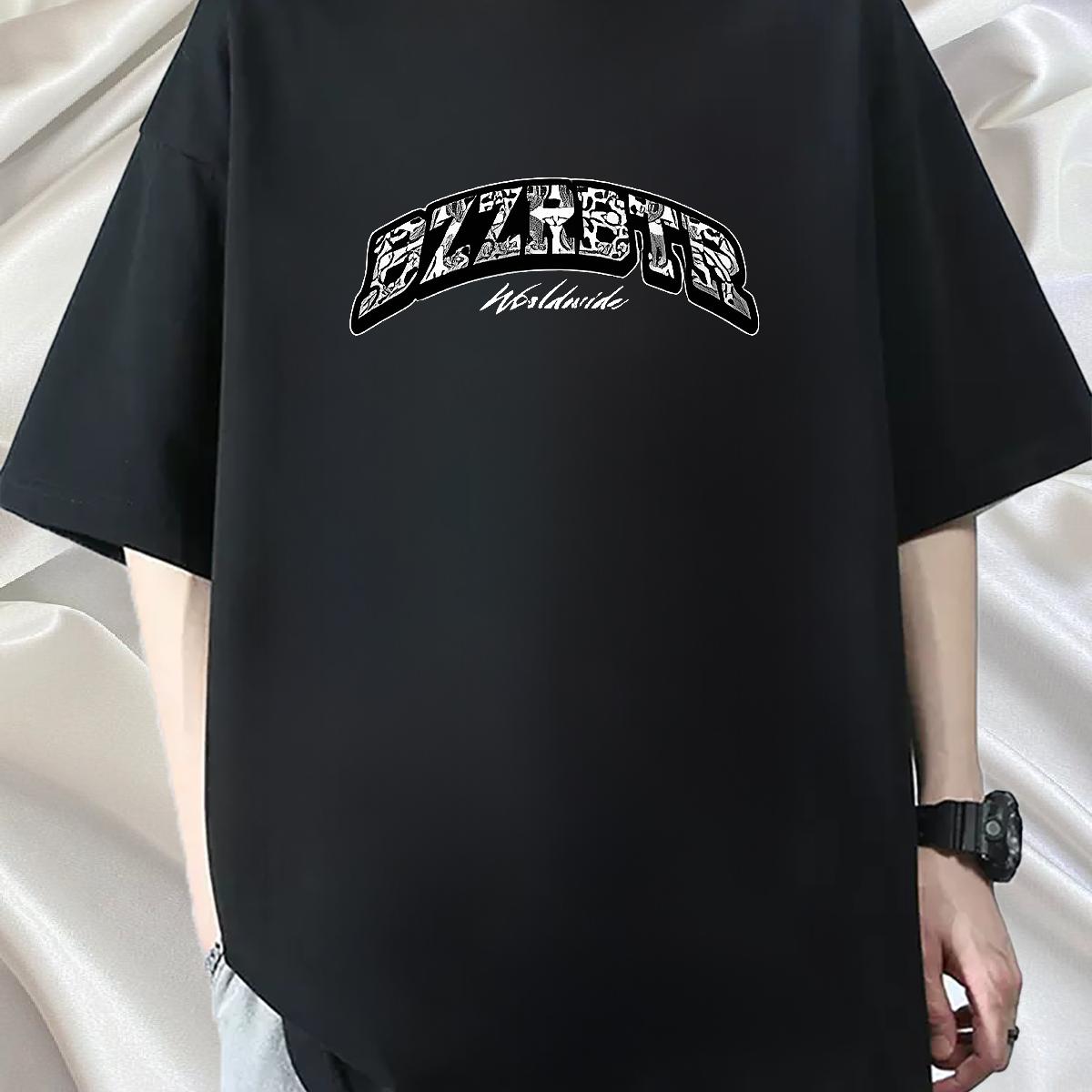 Cool Design Mens T Shirts Sports Casual Cotton Breathable Men Tops Tees Classic Floral Print Wear