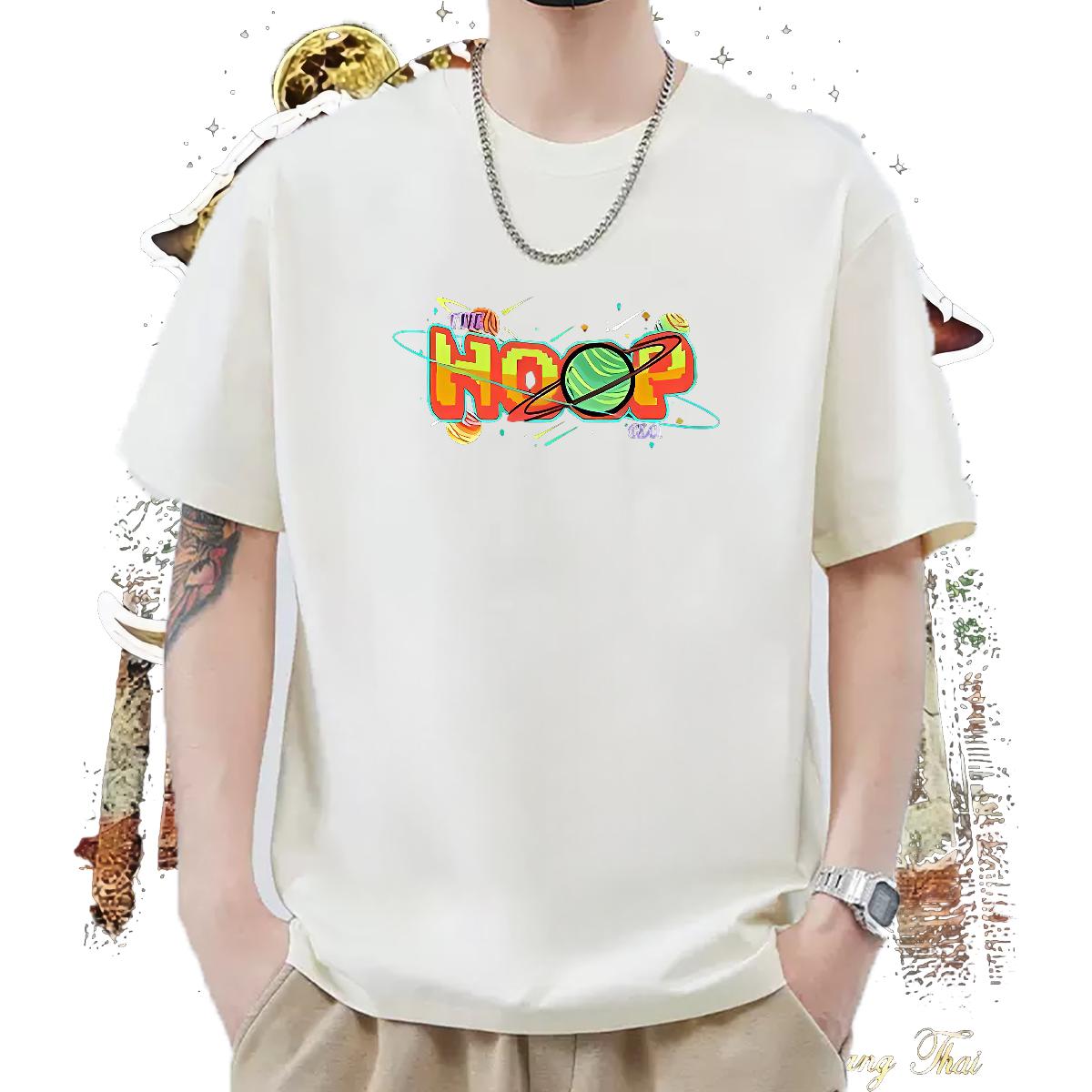 DIY Customized Man T Shirts Black Oversized Men Tees Casual Beach Short Sleeve Cotton O-Neck Cool Design Tees Shirts