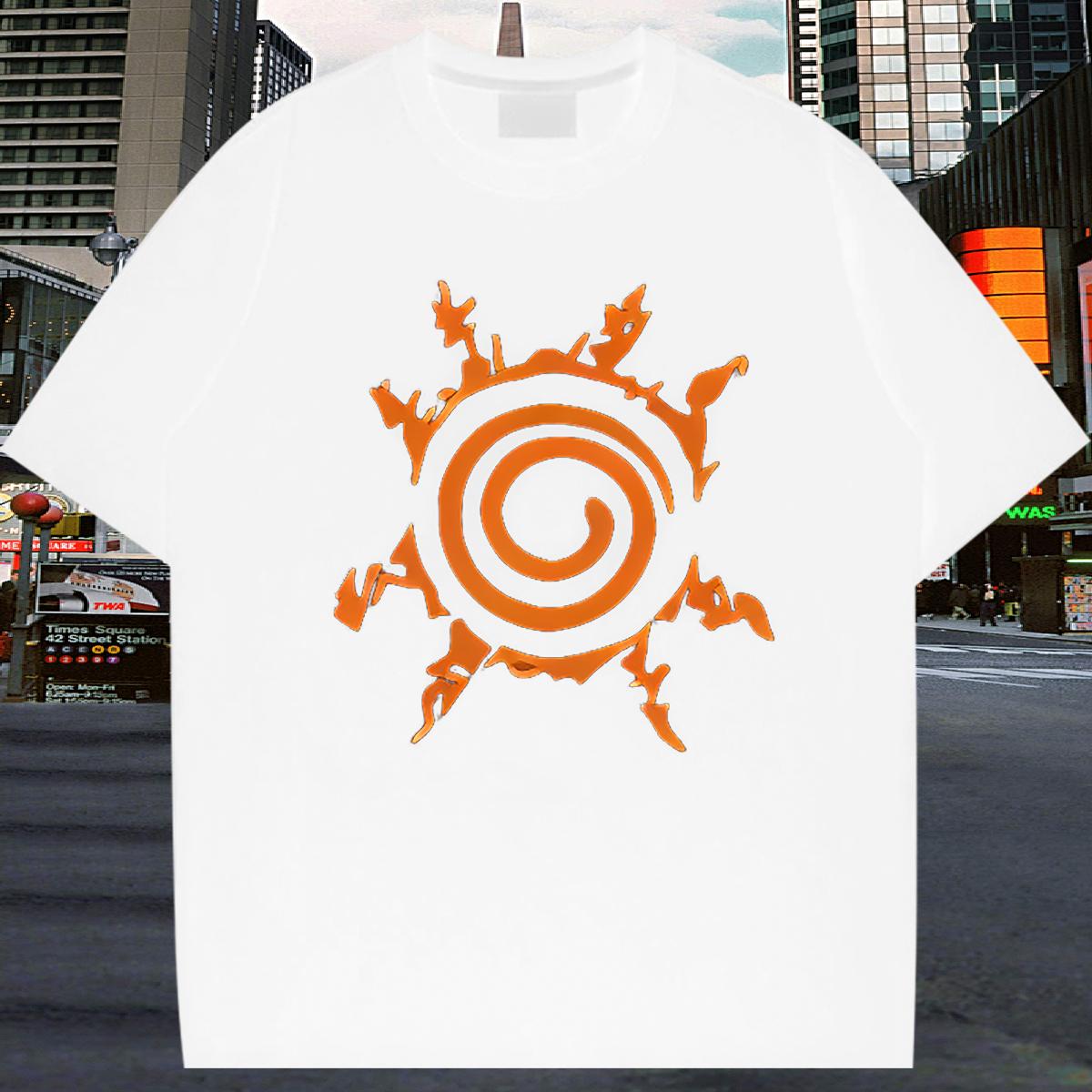 Fashion Womens T Shirts Breathable Crew Neck Cotton DIY Anime Printed Wear Hip Hop Street Unisex Tshirt for Man Woman