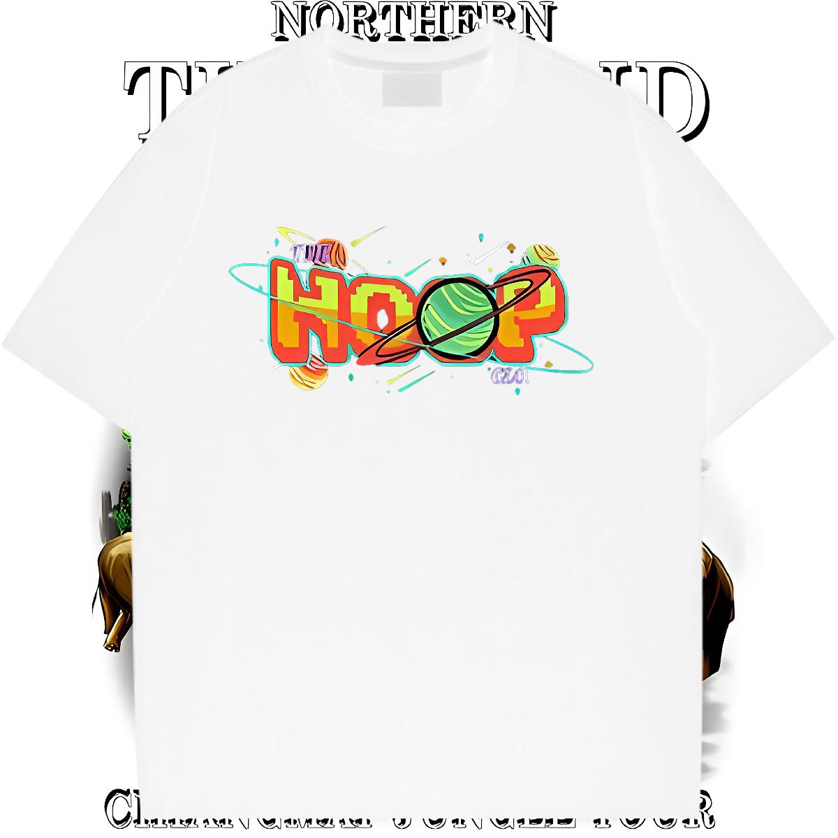 2024 DIY Man T Shirts Cartoon Print Men Tshirts Spring Summer 180g Cotton Loose Tees Shirts