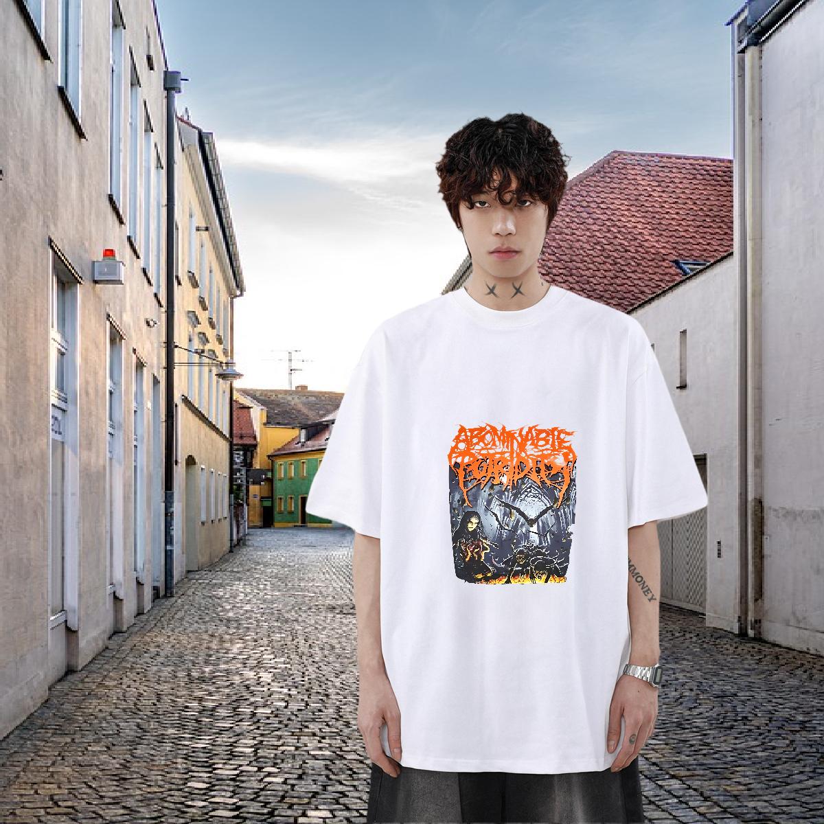 DIY Customized Man T Shirts Custom Print Oversized Men Clothes T-Shirt Hip Hop Round Neck Short Sleeve Comfortable Wear