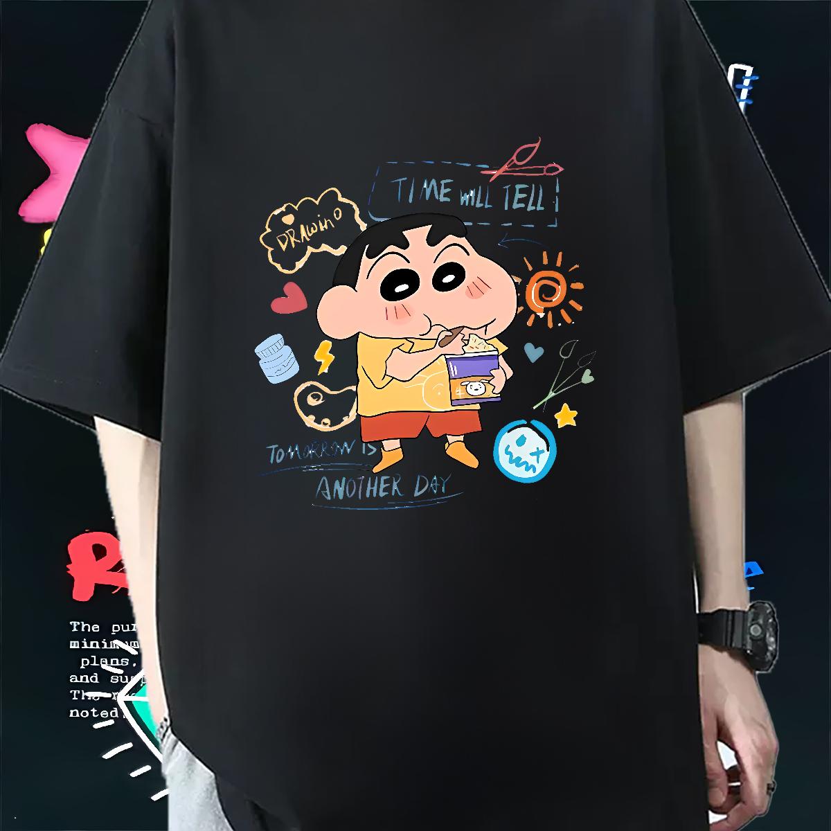 Brand T Shirts Men Plus Size Cartoon Casual Men Tees Crew Neck Cotton Comfortable