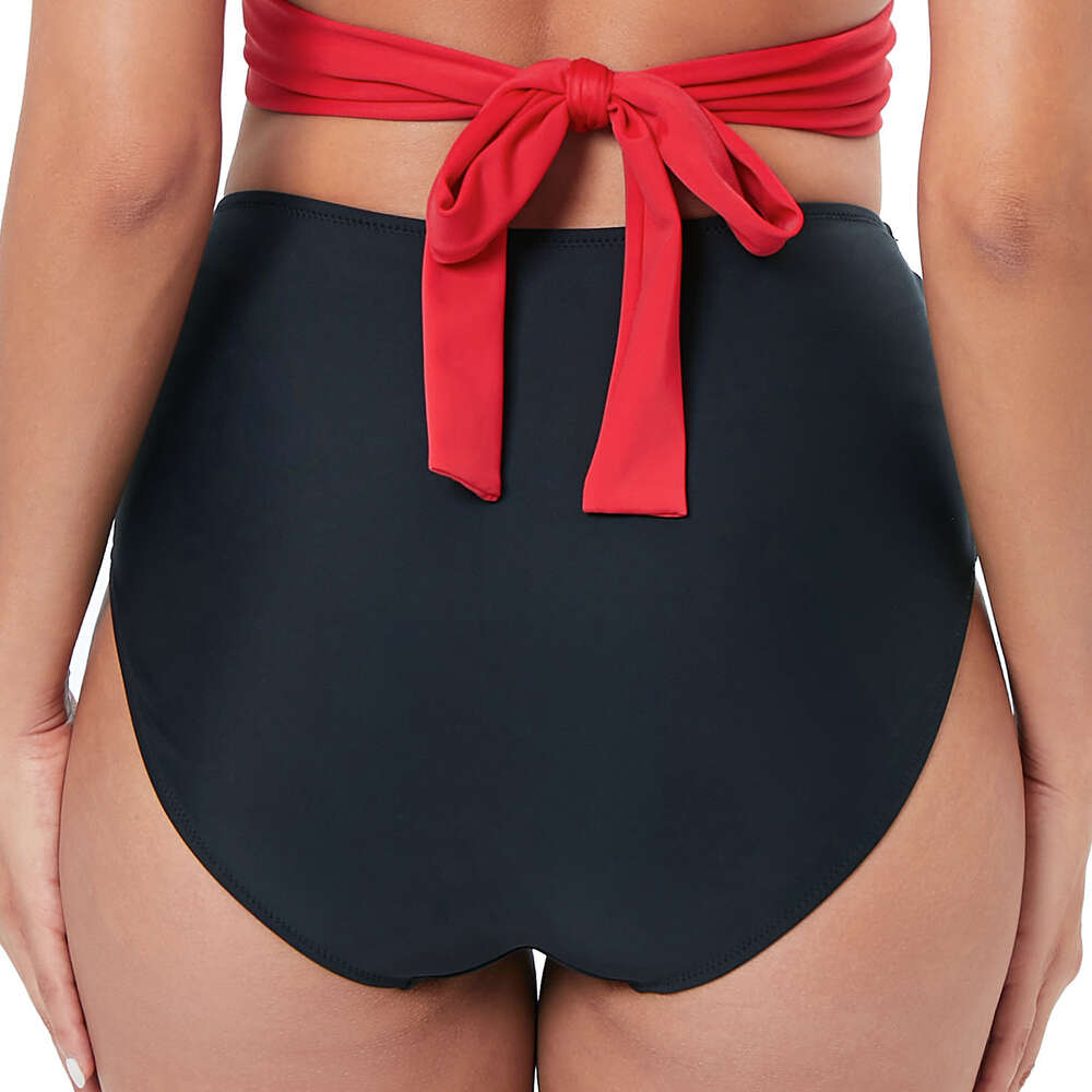 New Pattern Fashion Versatile New Conservative Pleated Women's Triangle Pants with Sexy Solid Color Swim Trunks for Women Novelty Bifurcated Shor
