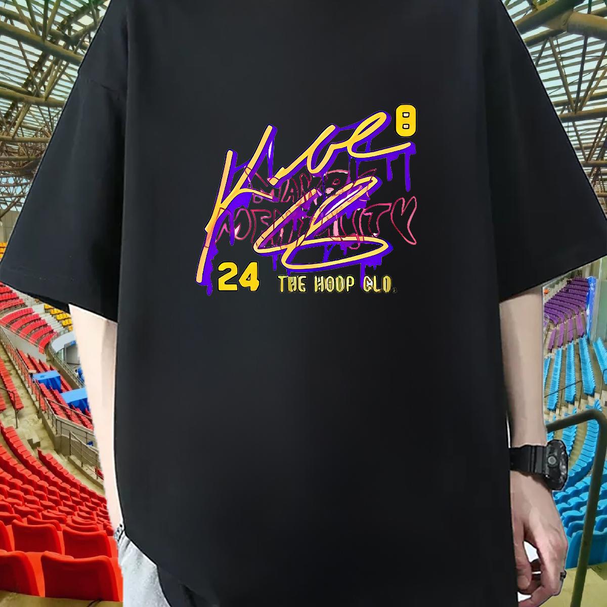 Classic T shirt Black Oversized Sports Casual Men Tees Short sleeve Cotton Soft Cool Design