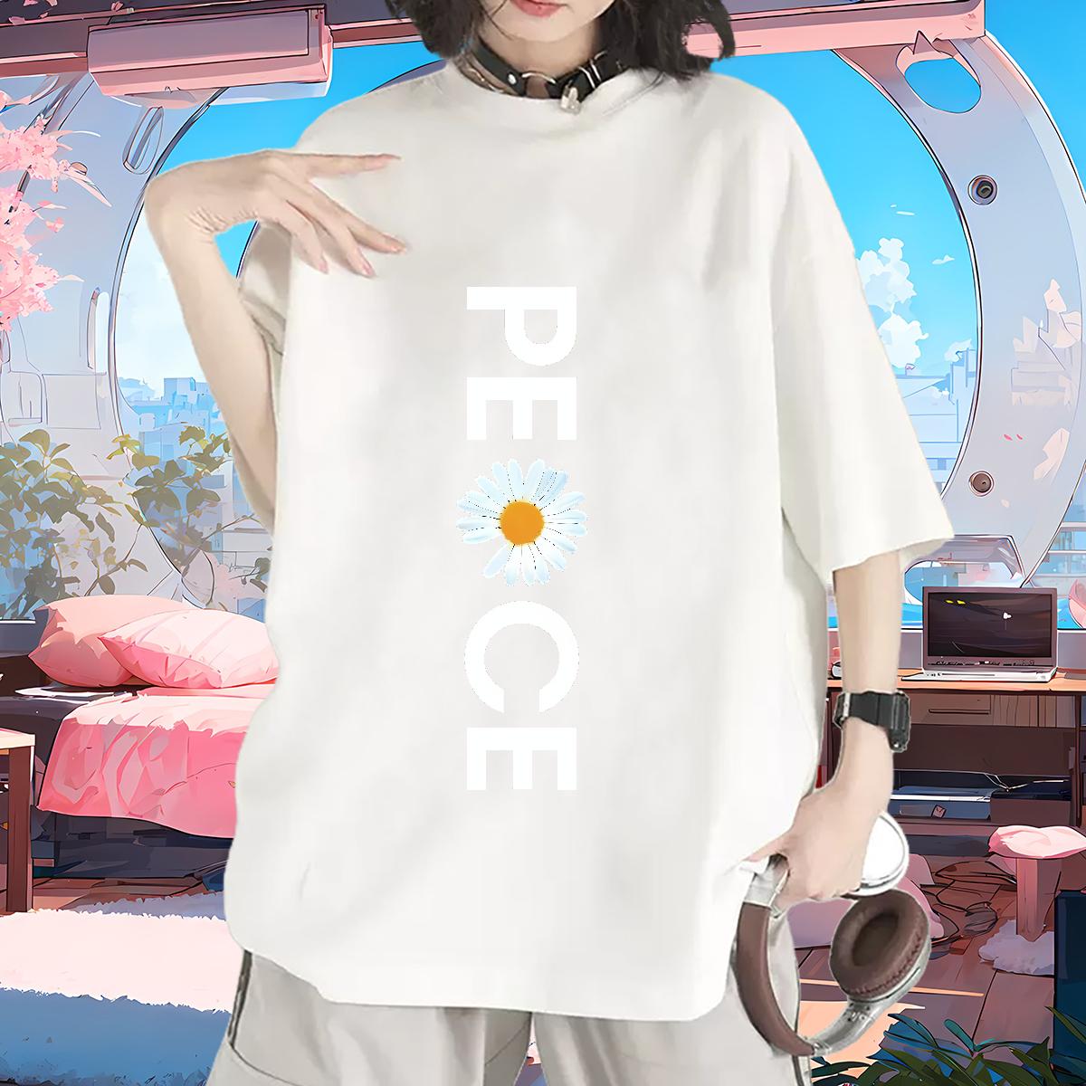 Comfortable Women T Shirts Cotton Breathable Short Sleeve Tops Shirt Beach Factory Direct Women Tees Plus Size Cartoon