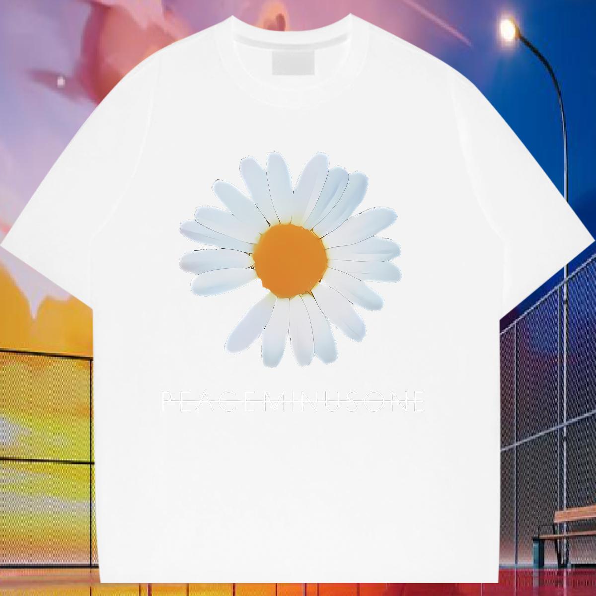 Short sleeve Cotton Soft Woman T Shirts DIY Street Wear Unisex Tshirts Cartoon Floral Printing Brand Top Shirts