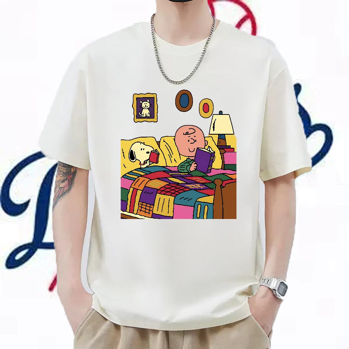 5A Men T Shirts Anime Printing Street Cotton Breathable Short Sleeve Men Tshirts Fashion Plus Size Custom Tops Tees