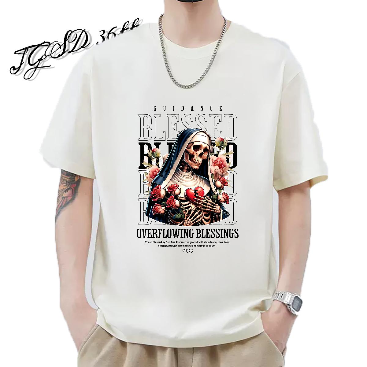 Soft Men Tshirts Breathable Crew Neck Street Casual Mens T Shirts Anime 2024 Summer Clothings