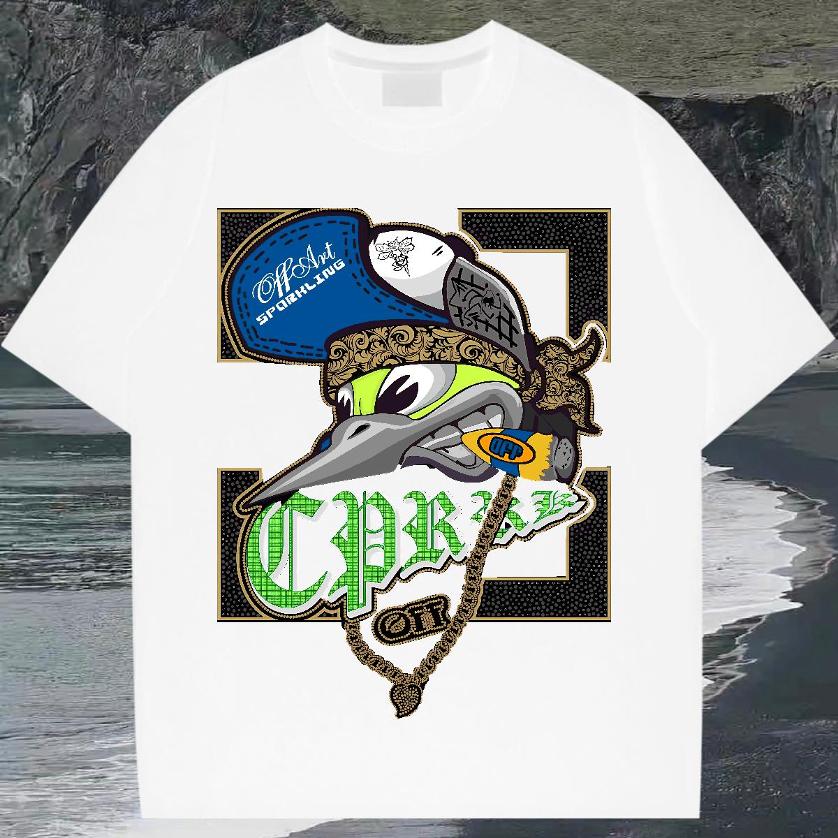 2024 Summer Men T Shirts Asian Size Street Casual Men Tees Cotton Breathable Soft Loose