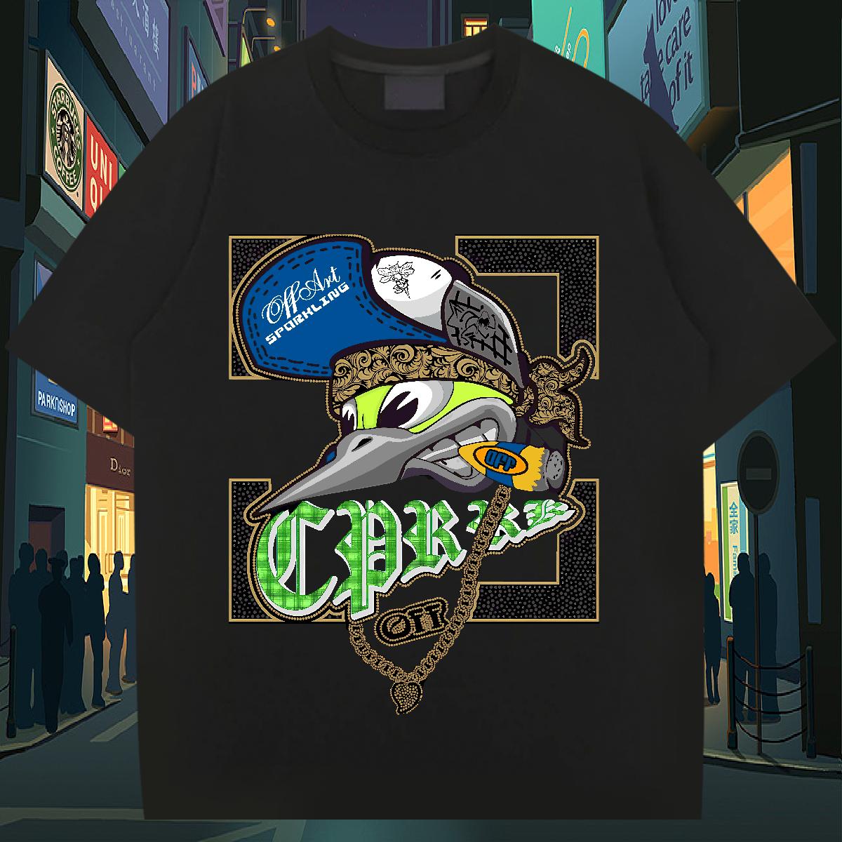 Classic T Shirts Men Hip Hop Crew Neck Cotton Couples T Shirts Customized Custom Print Plus Size Tees