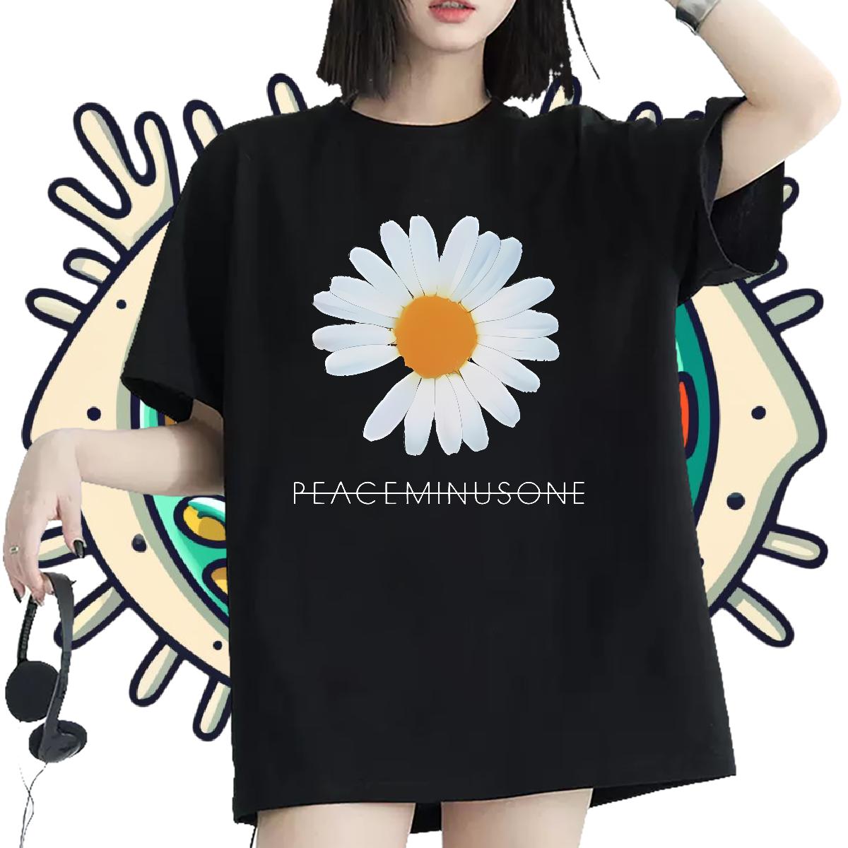 2024 Woman T Shirts Custom Cartoon Short Sleeve Cotton O-Neck Clothes Casual Wholesale Women Tees