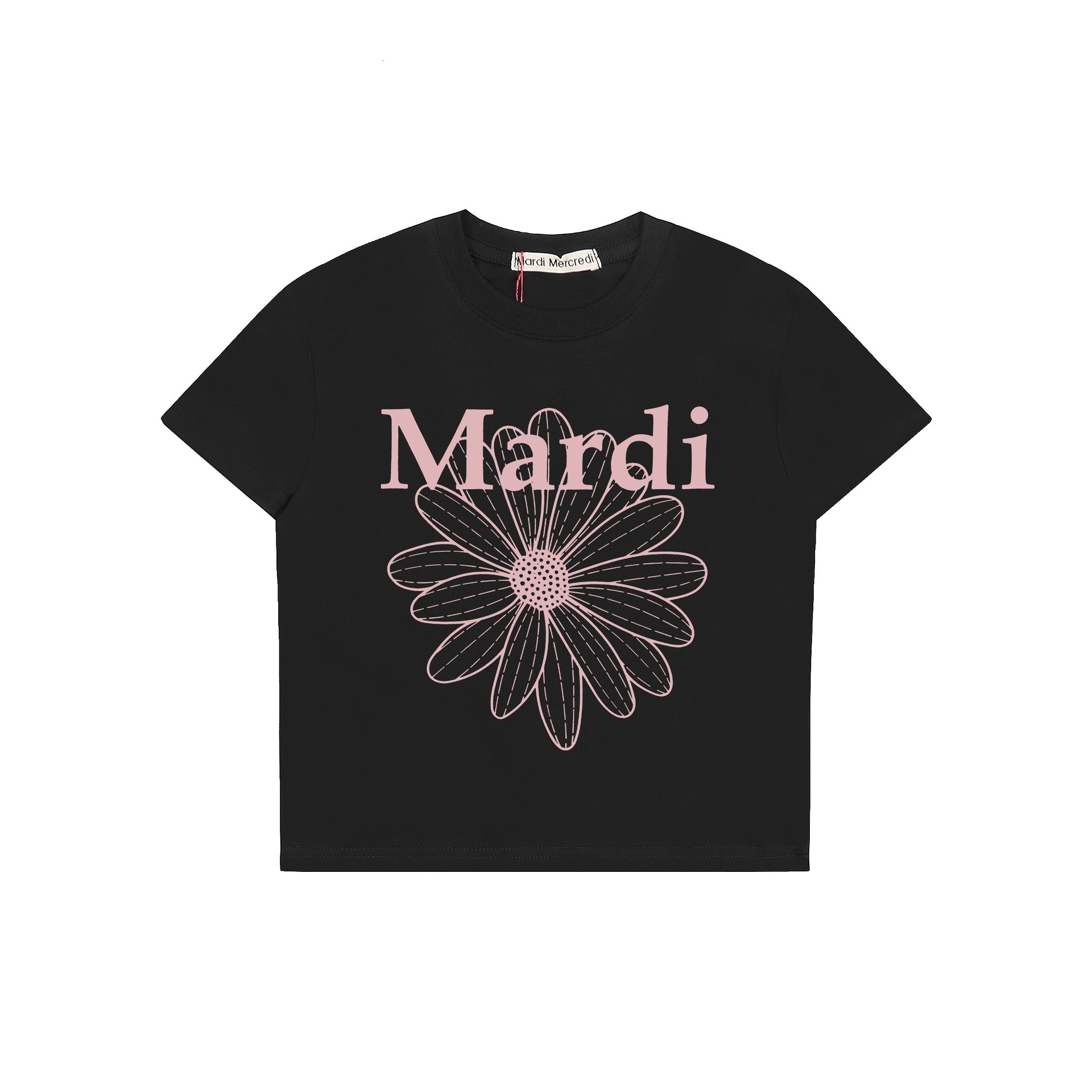 New product lighing shipment from South Korea Mardi women's summer daisy sausage dog floral print top gold high sier same T-shirt short sleeved t