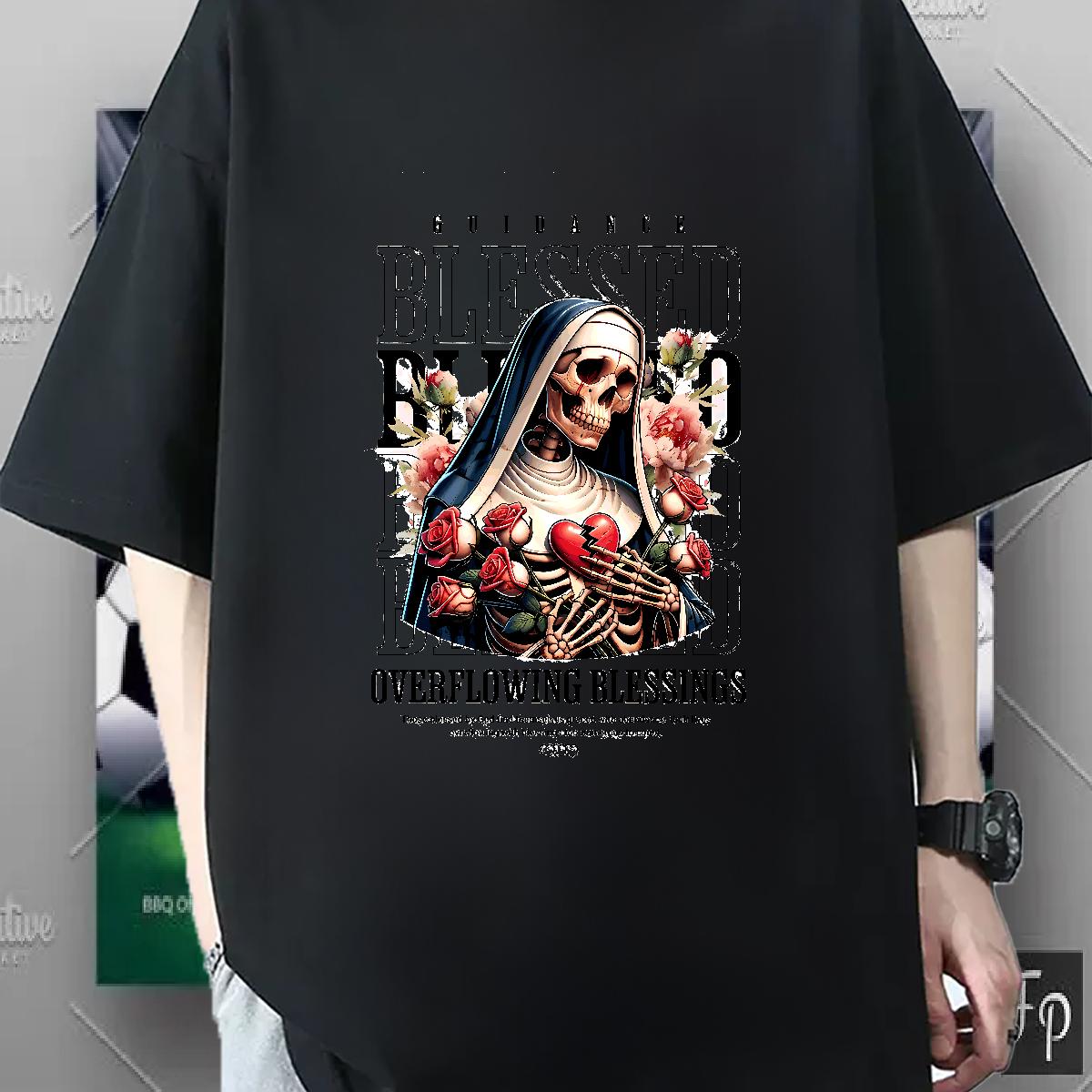 2024 New Mens T Shirts Floral Print Couples T Shirts Street Crew Neck Cotton 5A Tops Shirt