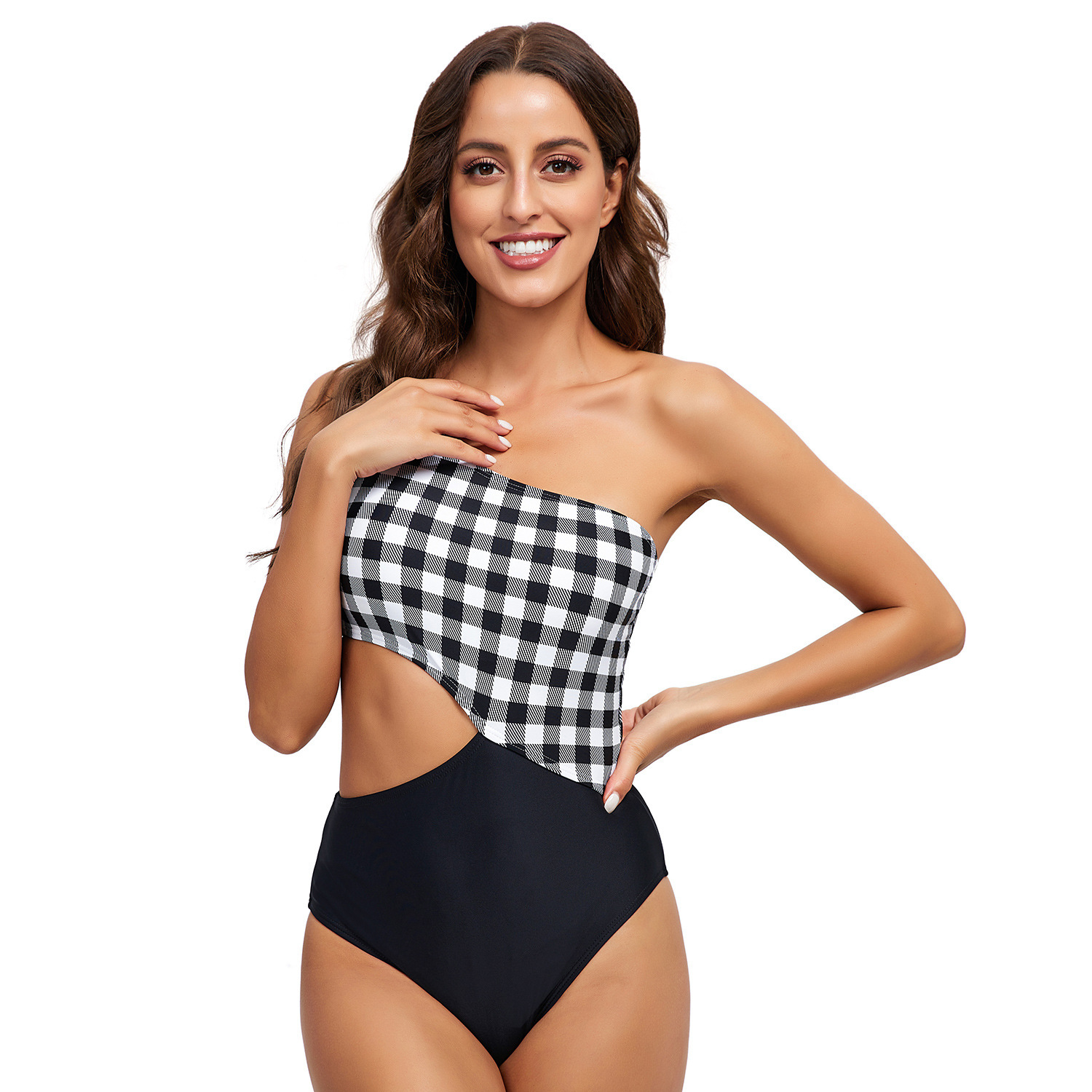 Versatile Ventilation Swimsuit Women's Summer 2023 New Swimsuit with Hollow Belly and Sexy Backless Triangle Jumpsuit Temperament Self-cultivatio
