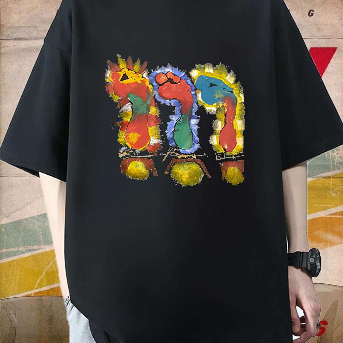 New Man T Shirts DIY Tshirt for Man Woman High Street Hip Hop Cotton Breathable Short Sleeve Brand Top Tees