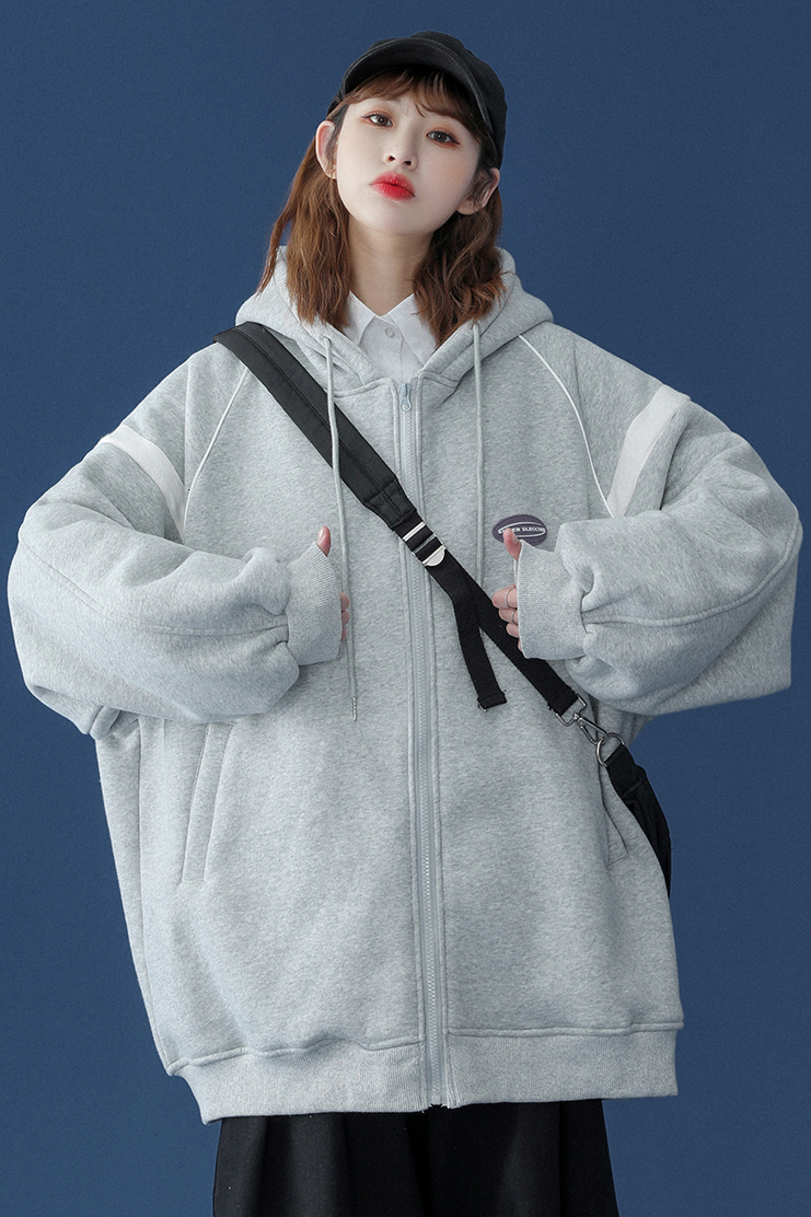 Autumn new cardigan hoodie, women's hooded trendy ins sports jacket, trendy outerwear F7.13#86 1b3d6b