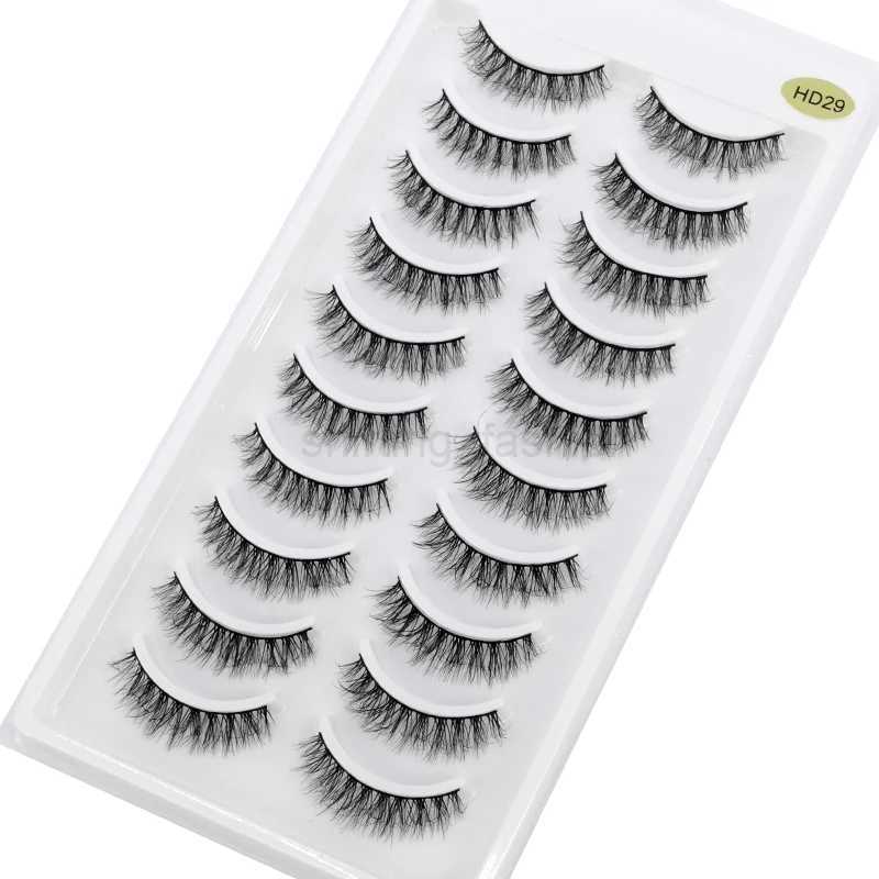 NEW 10 Pairs Natural Long False Eyelashes Fake Lashes Makeup 3d Mink Lashes Extension Short Eyelash Mink Eyelashes for BeautyCL240713