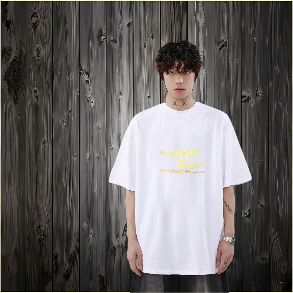 Classic T-Shirts Black Oversized Casual Men Tshirts Cotton Breathable Short Sleeve Cool Design