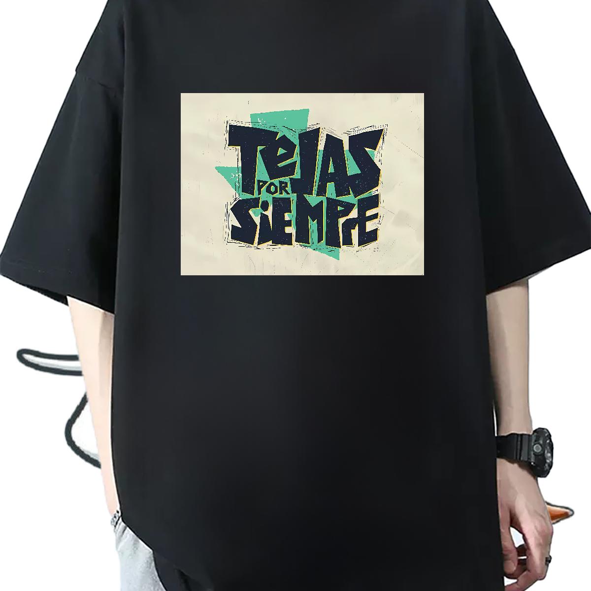 Wholesale T shirt Anime Print Men Tshirts Street Wear Crew Neck Cotton Breathable Loose Fit Tees