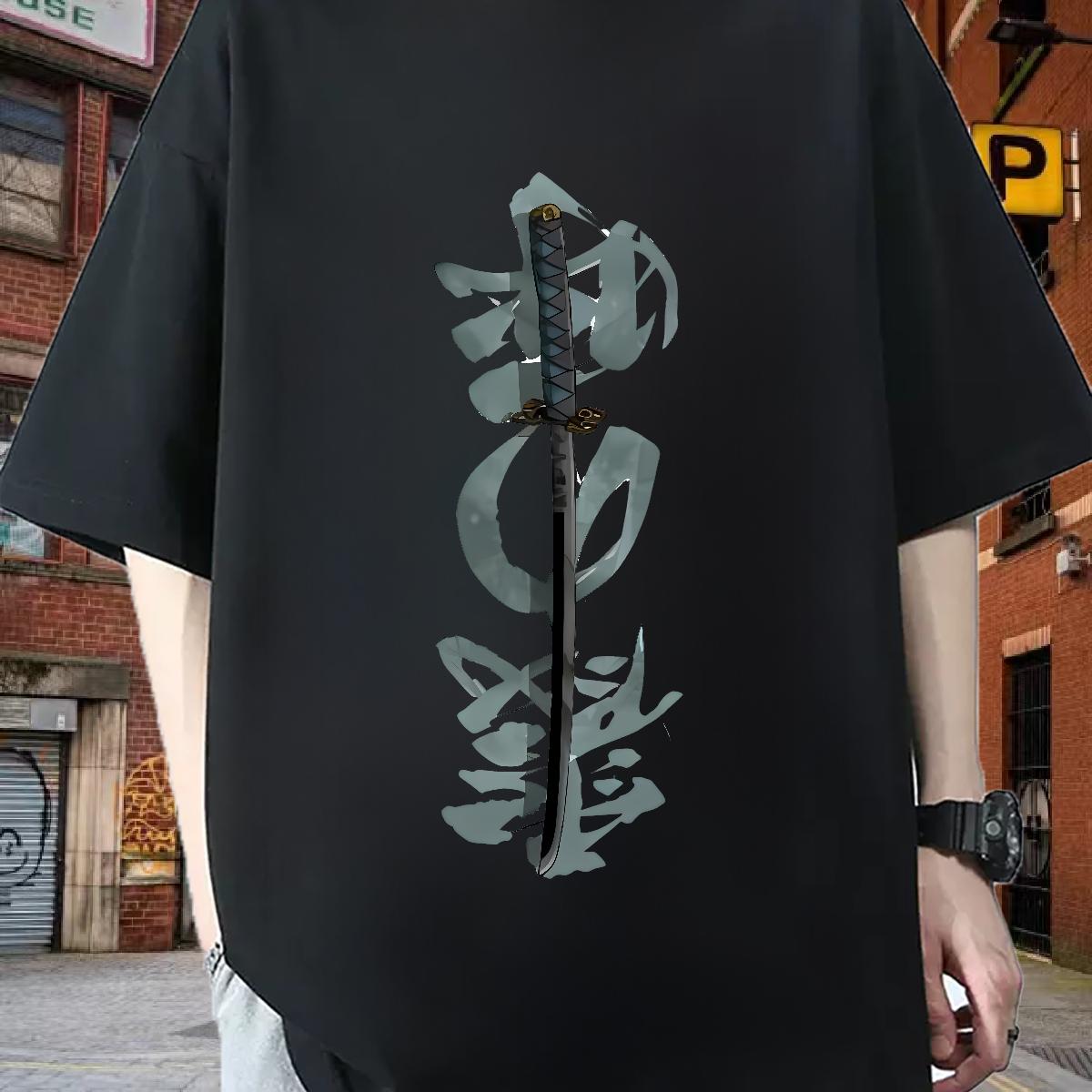 Loose Fit Mens T Shirts Street Casual Crew Neck Cotton Breathable Tshirts 2024 Summer Custom Anime Tops Shirt