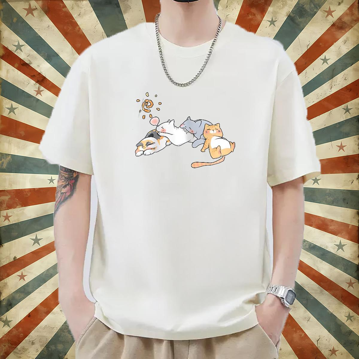 Factory Direct Mens T Shirts Oversized Men Tops Tees Casual Daily Wear Crew Neck Cotton Breathable Loose Fit Polos