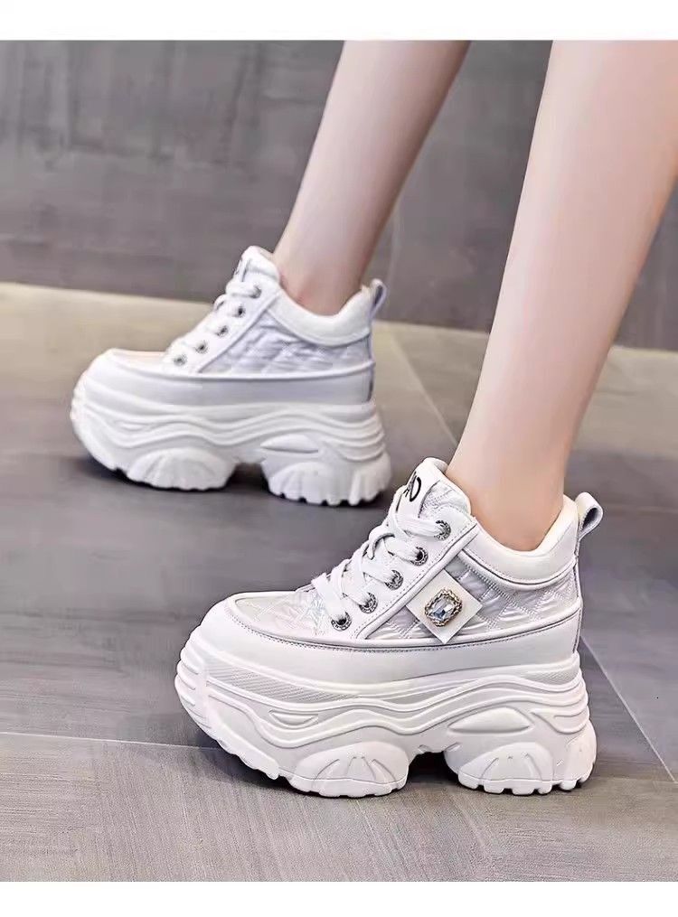 Ddmyoutdoor New Spring Height Thick Soled Sponge Cake Women S Instagram Trendy Dad Shoes Versatile Casual And Fashionable Sports Shoes