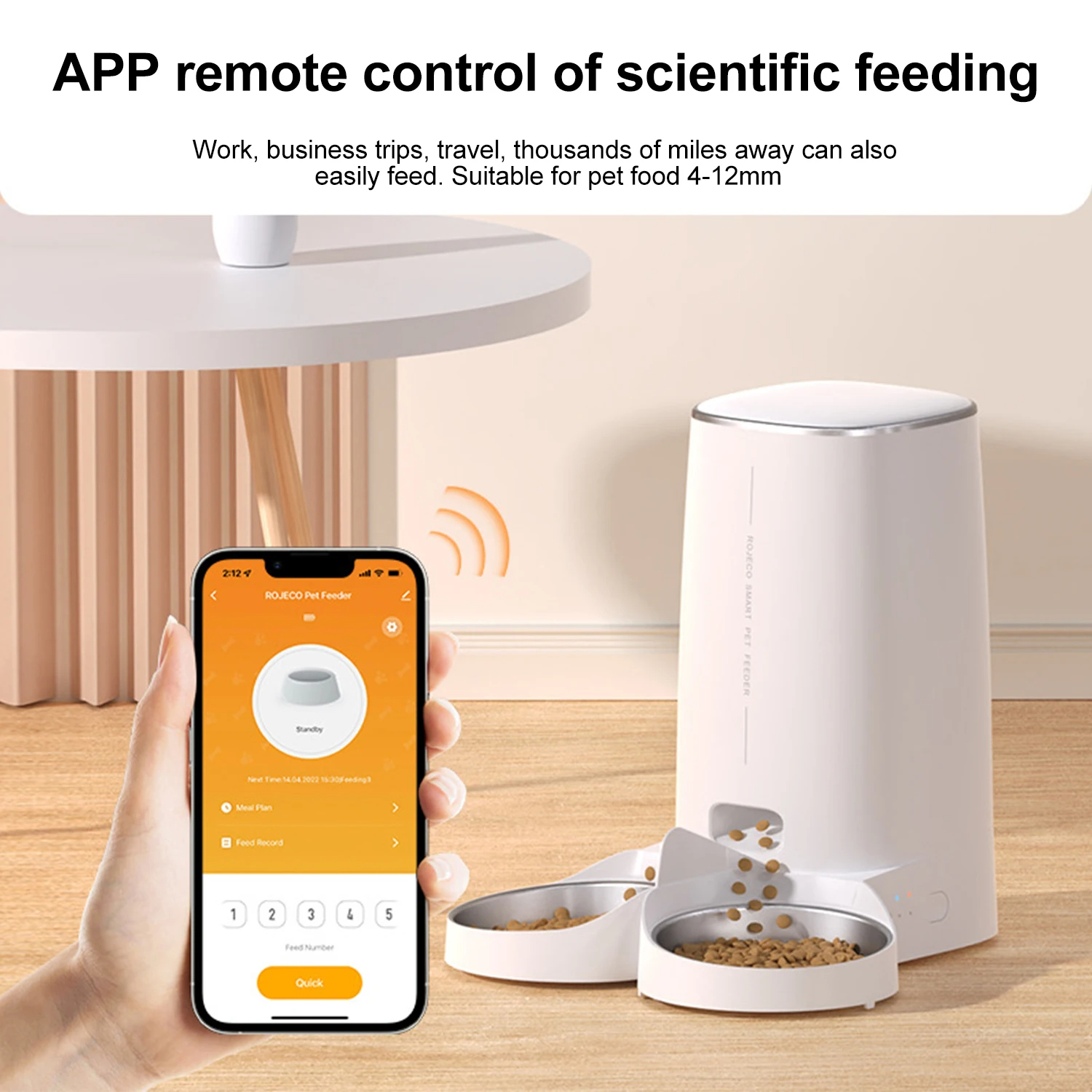 4L Automatic Pet Feeder For Cat Dog Smart WiFi /Button Cat Food Kibble Dispenser Remote Control Auto Feeder Dry Food Accessories