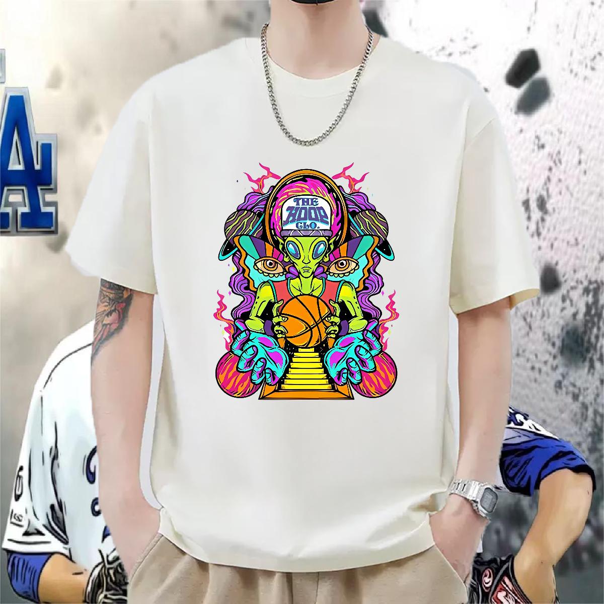 Brand Man T Shirts Street wear Hip Hop Breathable Short Sleeve Men Tshirts 2024 Summer Custom Printing Tees