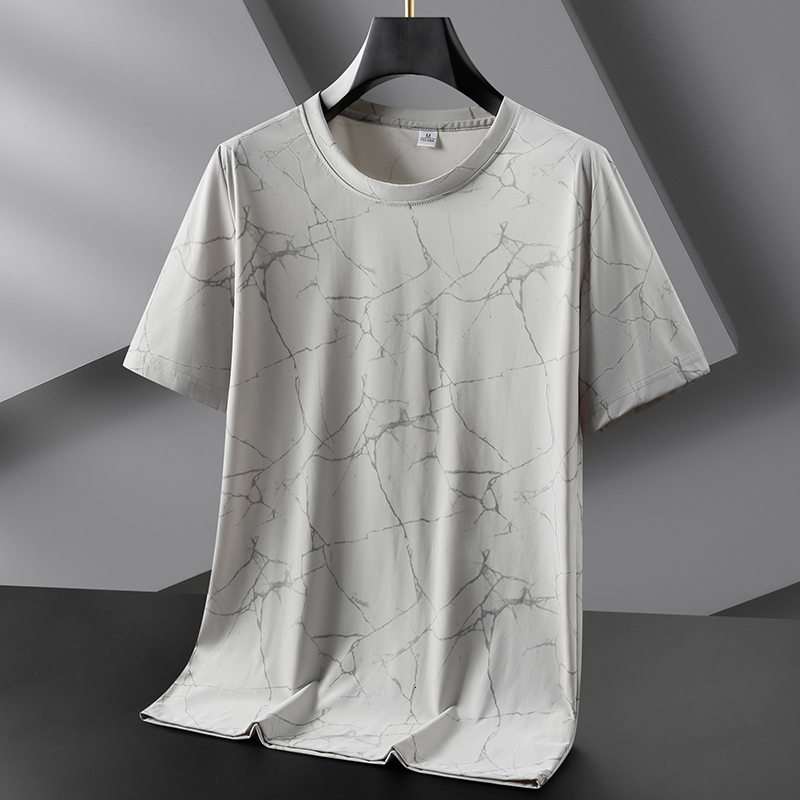 Summer loose T-shirt 2024 new comfortable and versatile round neck men's trendy casual top