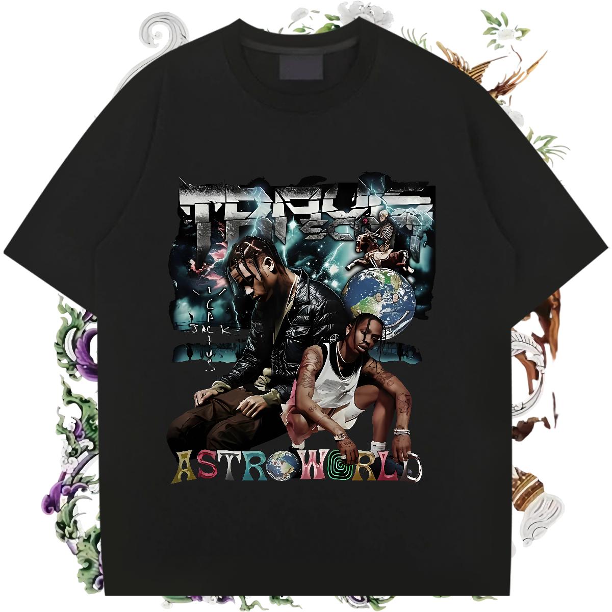 Classic Men Tees Cotton Breathable Soft Daily Wear Mens T Shirts Cartoon Printing S-3XL Wholesale Top Tees