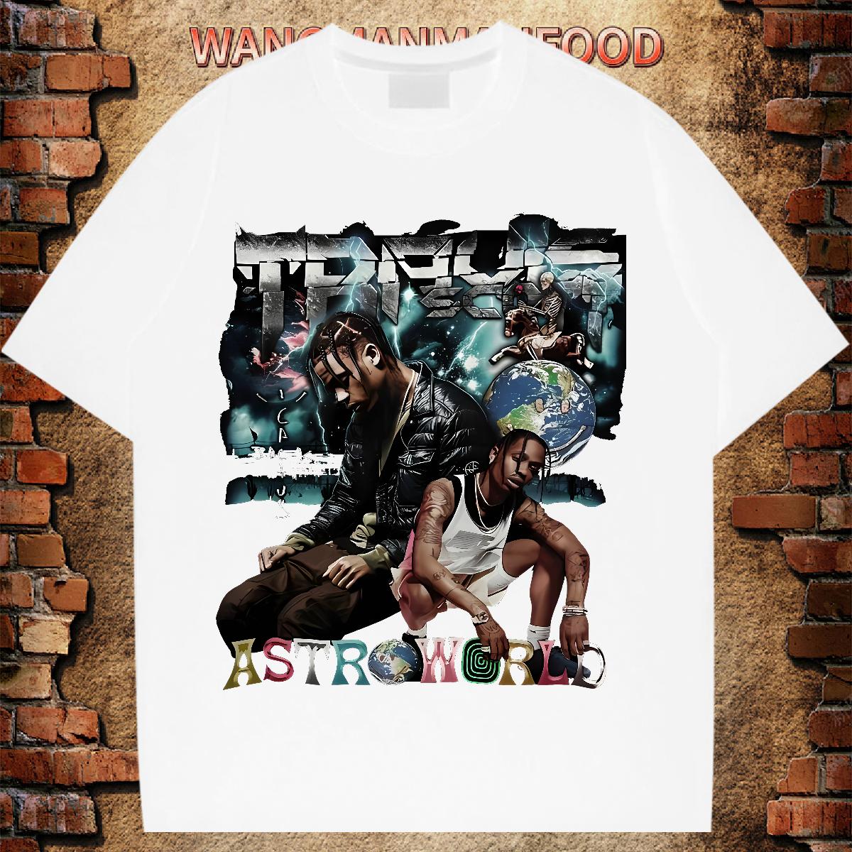 Fashion T-Shirts Cartoon Print Men Tops Tees Anime Printing Street Short Sleeve Cotton O-Neck Loose Fit Tees Shirts