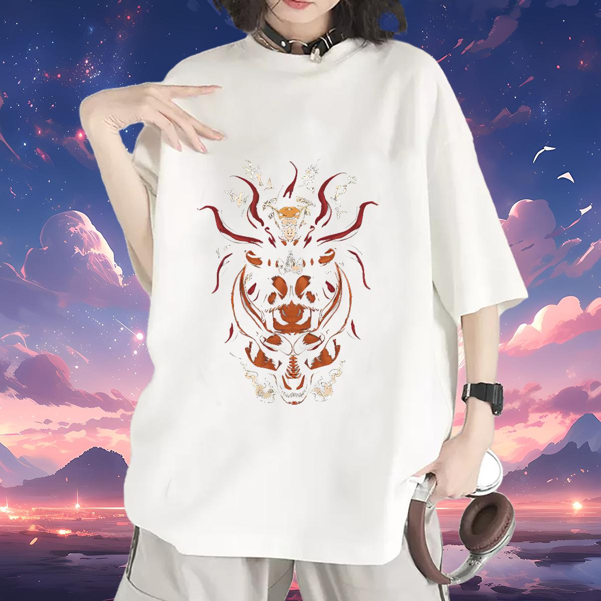 Comfortable T Shirt For Woman Breathable Crew Neck Tee Shirt Hip Hop Street Fashion New Couples T Shirts DIY Anime