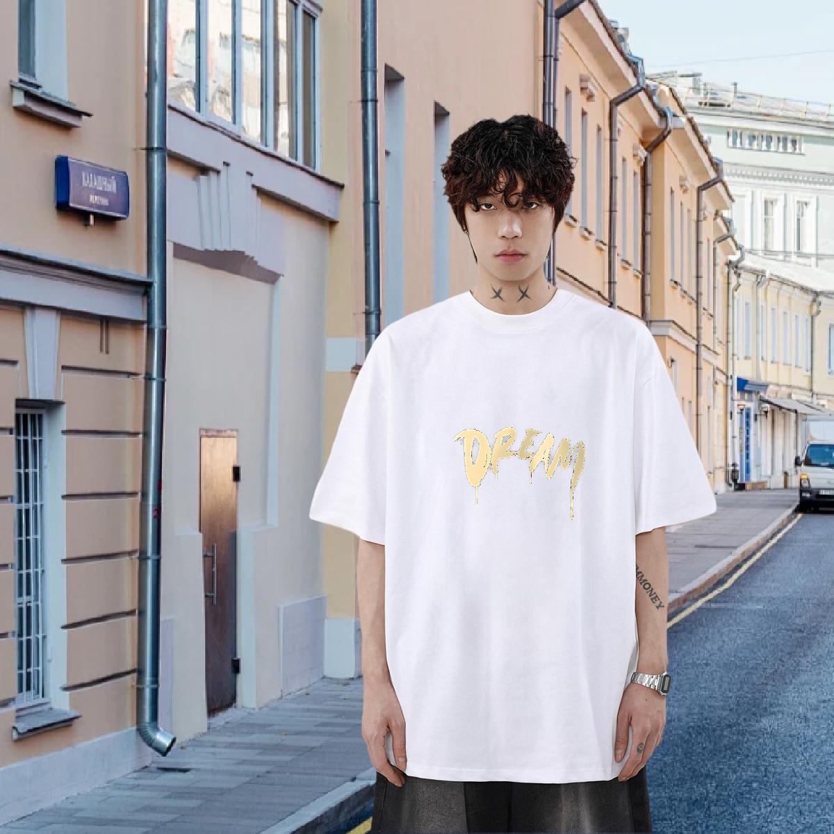 DIY Mens T Shirts Oversized Sports Casual Mens Tshirts Breathable Short Sleeve Cool Design