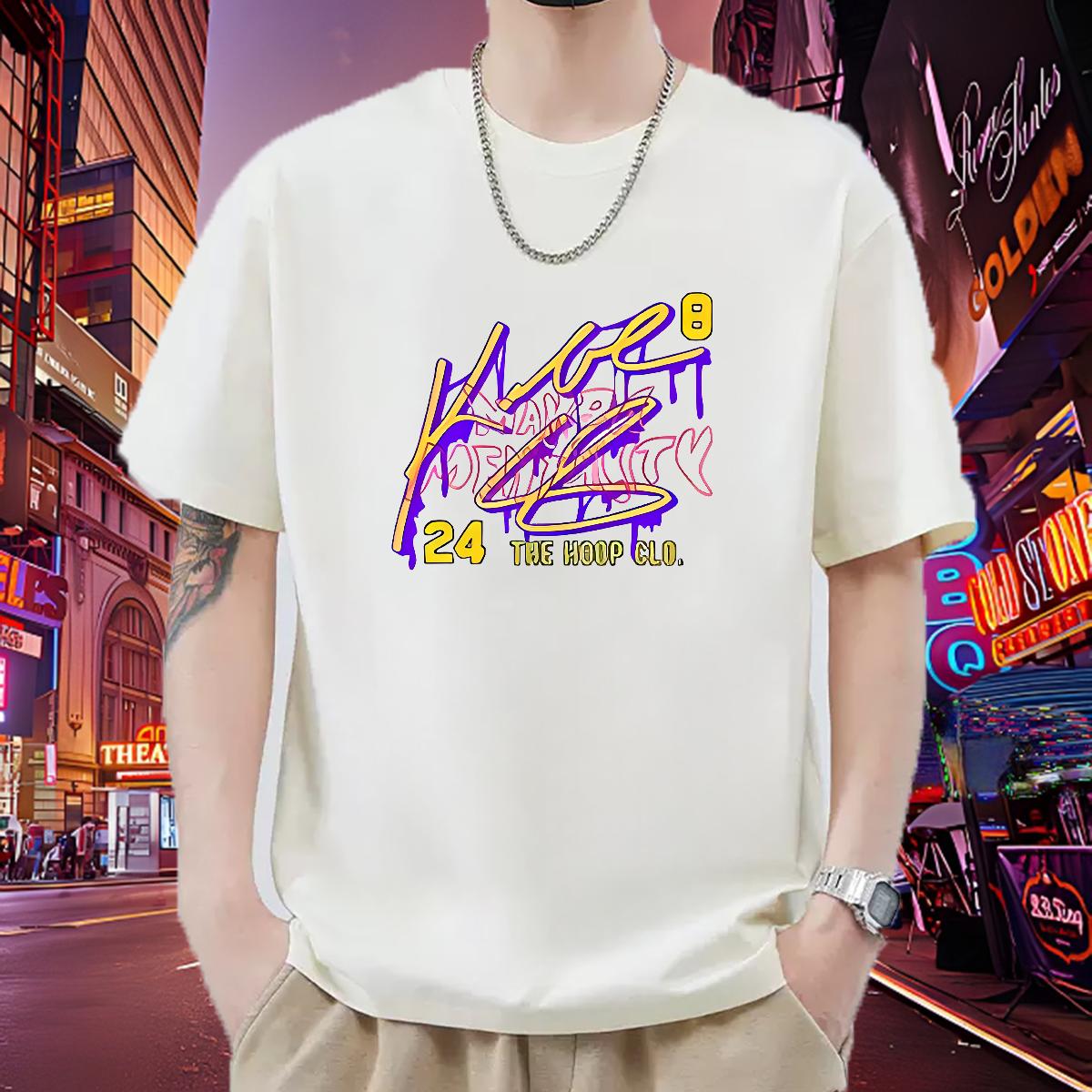 Classic Men T Shirts Anime Printing Street Cotton Breathable Short Sleeve Men Clothes T-Shirt DIY Black Oversized Tees