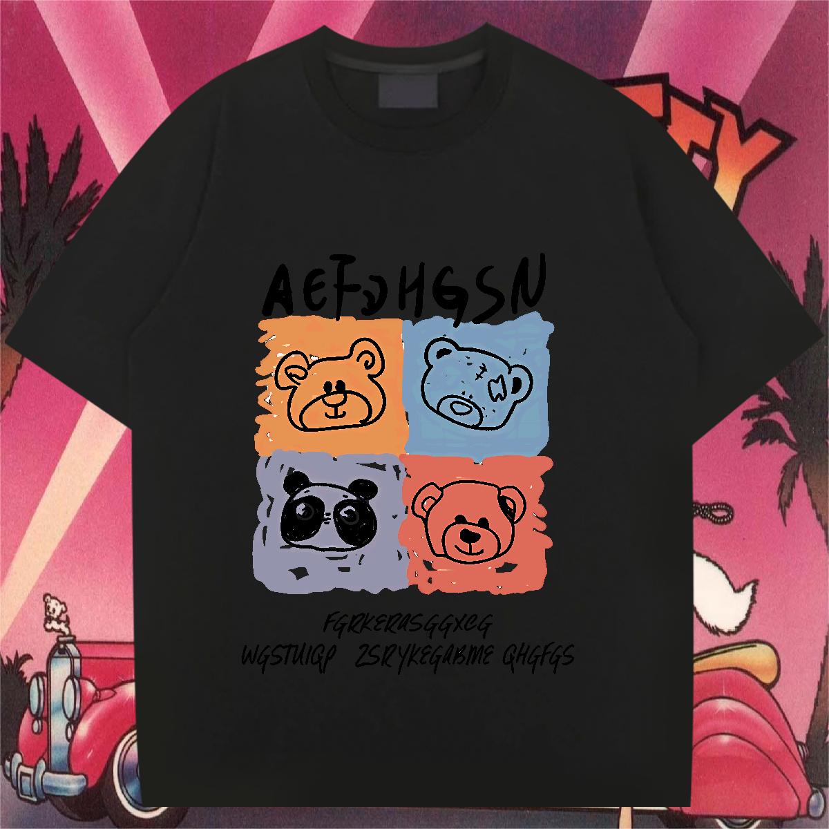 Designer Fashion Mens T Shirts Floral Print Street Wear Men Clothes T-Shirt Cotton Breathable Cool Design