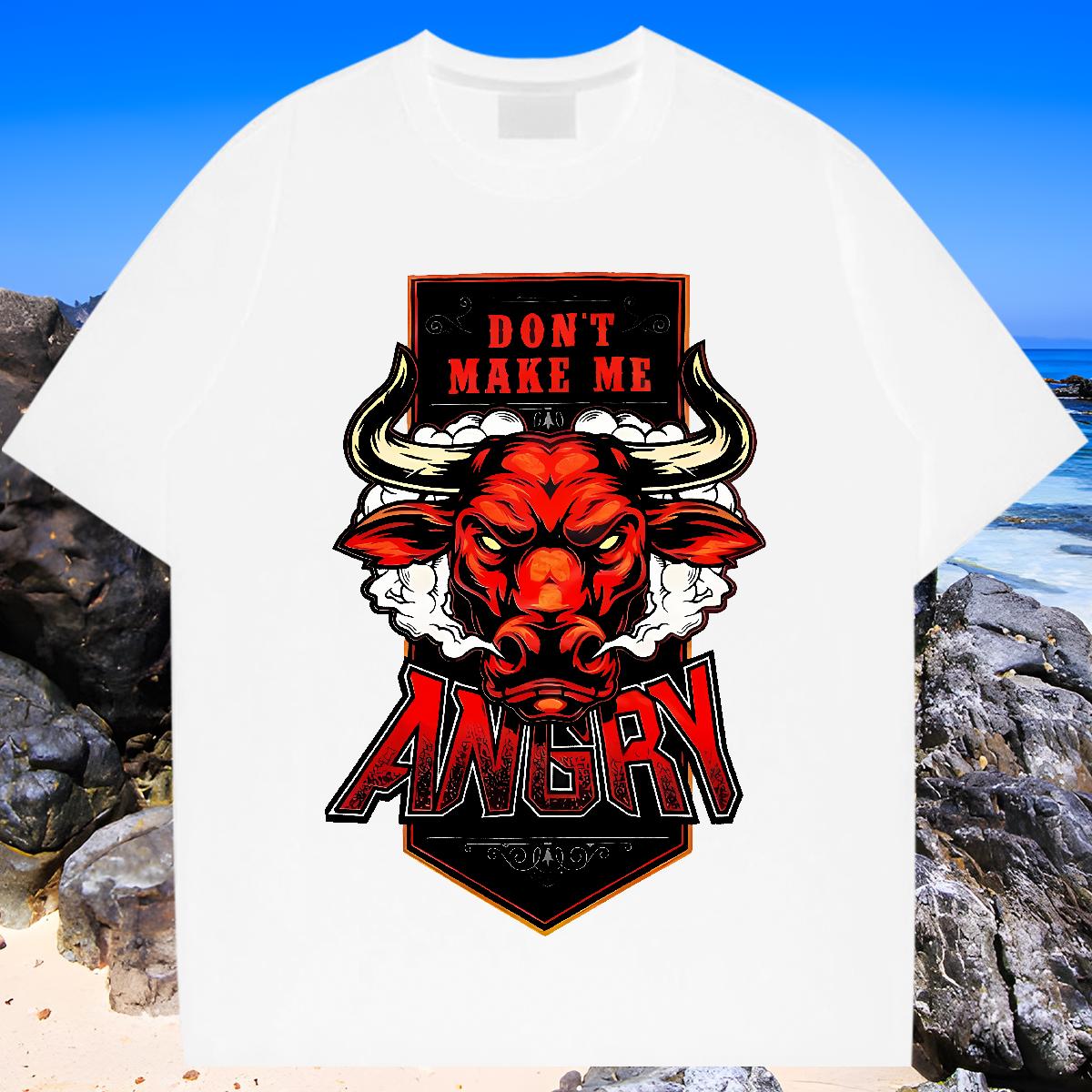 Cool Men Tees Crew Neck Cotton Breathable Daily Outfit T-Shirts for Men Custom Cartoon DIY Polos