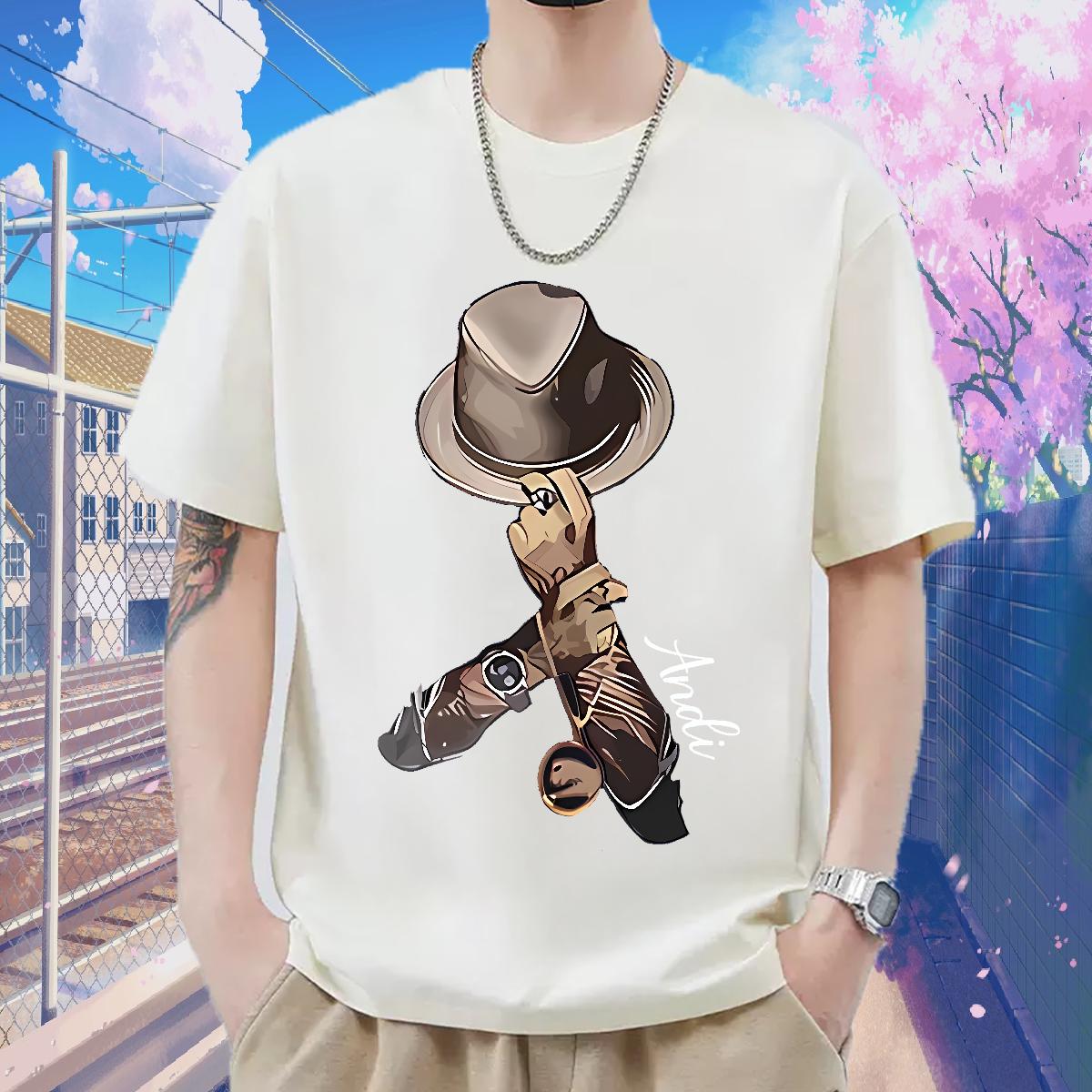 Fashion Casual T-Shirts Oversized S-3XL Home Outdoor Tshirts Crew Neck Cotton Loose Fit