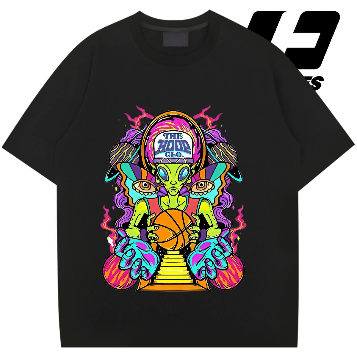 2024 Summer Man T Shirts Floral Print Tshirts Outdoor 180g Cotton Soft Top Tees