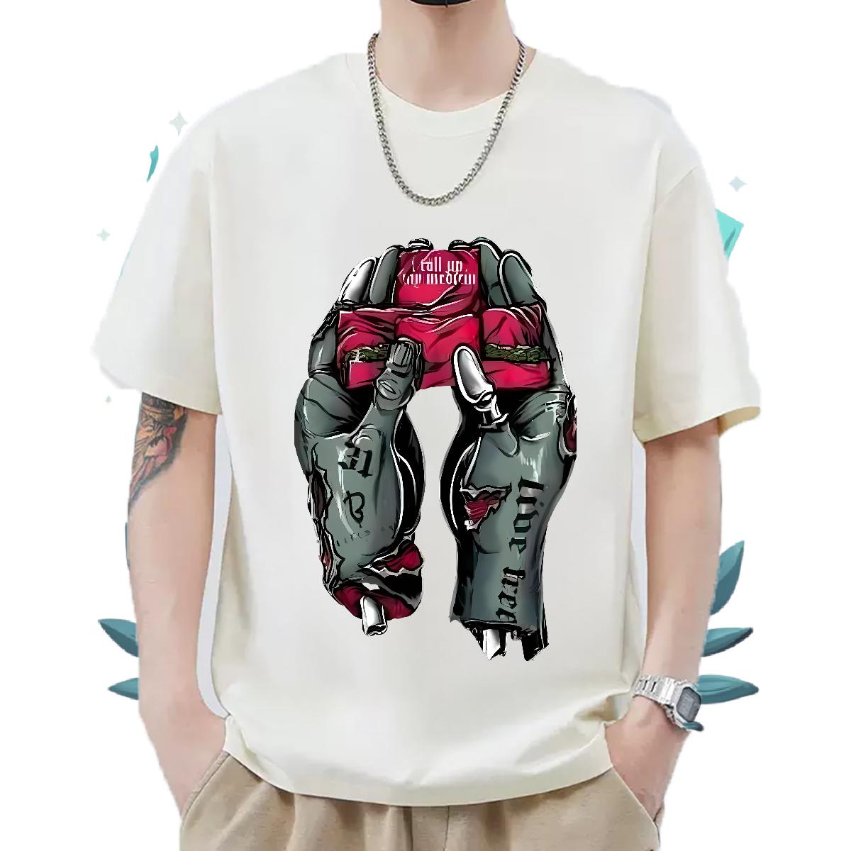 Fashion T shirt Skull Tshirt for Man Woman Street Casual Breathable Short Sleeve High Quality Wear